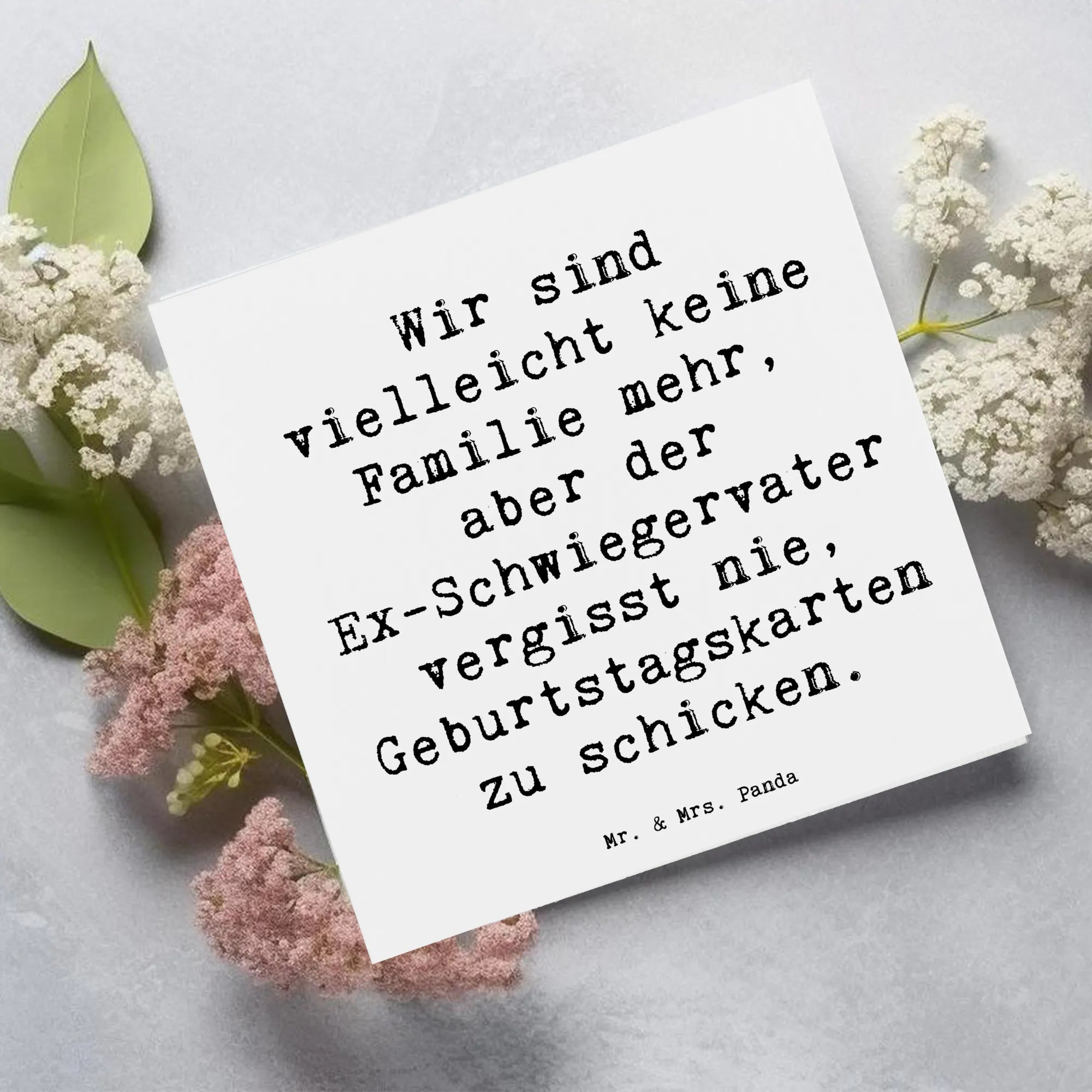Deluxe Karte Spruch Ex-Schwiegervater Grüße doppelkarte, Klappkarte, anlasskarte, Grußkarte, Glückwunschkarte, faltkarte, Opa, Vatertag, Oma, Papa, Bruder, Mama, Schwester, Muttertag, Familie