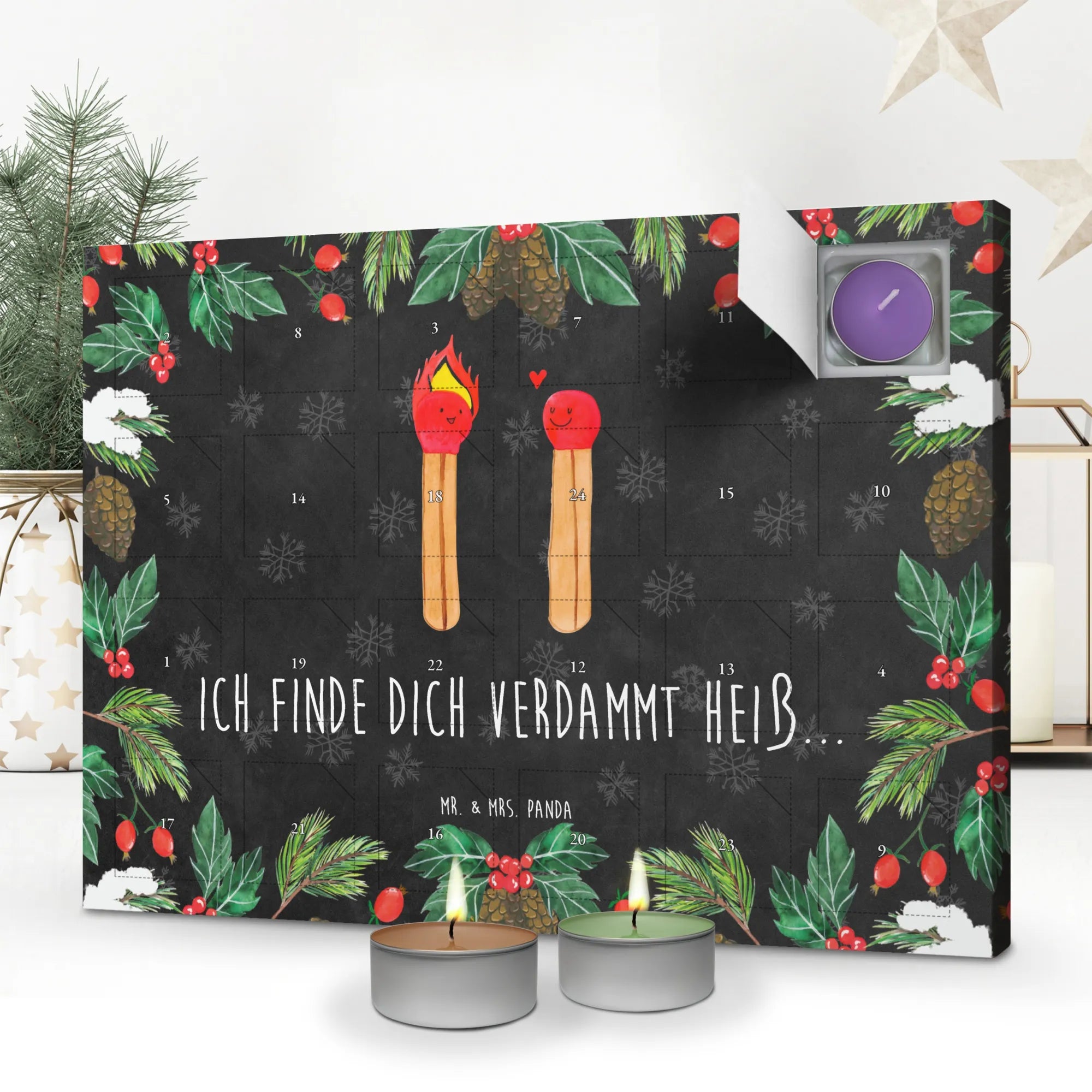 Scented candle advent calendar Matches Loving, Two, Together, Marriage, Proposal of marriage, Love gift, gift for her, gift for him, anniversary gift