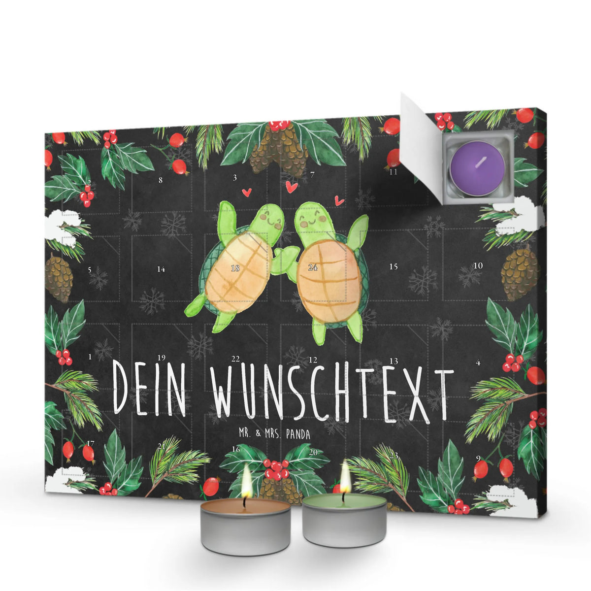 Personalisierter Duftkerzen Adventskalender Schildkröten Paar|p:1818357|h:b7d4cbe86a9b2f0cd9ed56a9a084a272