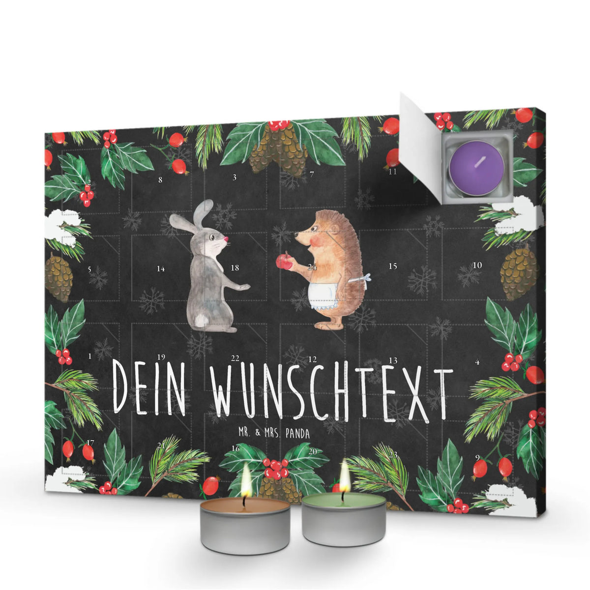 Personalisierter Duftkerzen Adventskalender Hase Igel|p:1818521|h:e3aea1c16513ecf4865716eca4c41207