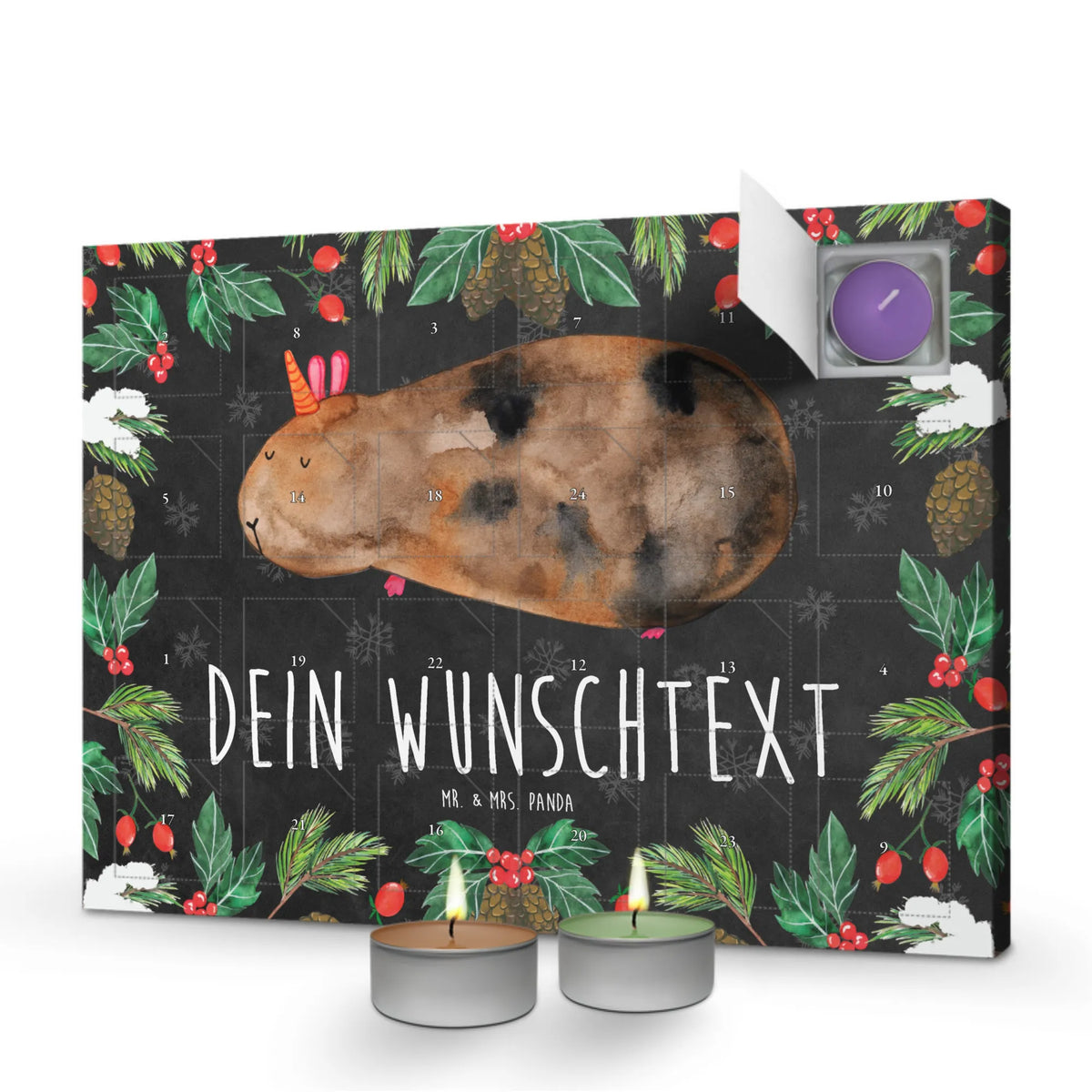 Personalisierter Duftkerzen Adventskalender Einhorn Meerschweinchen|p:1818732|h:a82477d39113d7ce017c1bbdf238355d