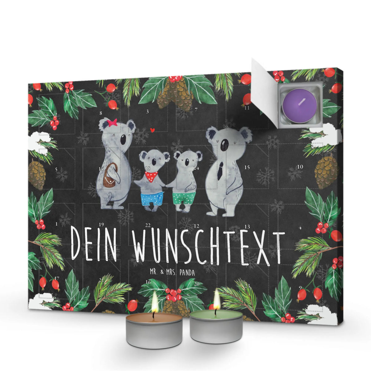 Personalisierter Duftkerzen Adventskalender Koala Familie zwei|p:1818742|h:9a0bdbd27884457eb04c66d4567538e1