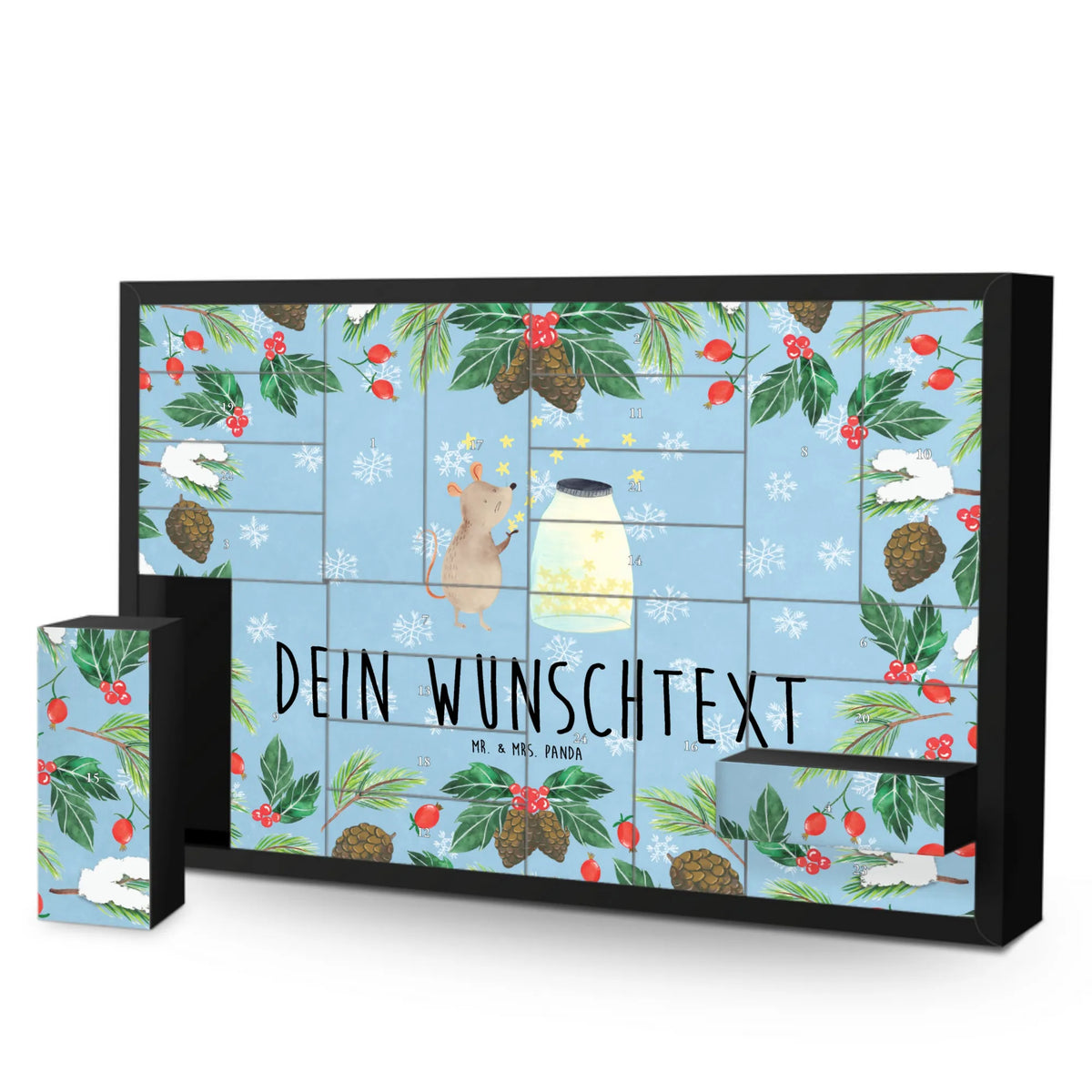 Personalisierter Befüllbarer Adventskalender Maus Sterne