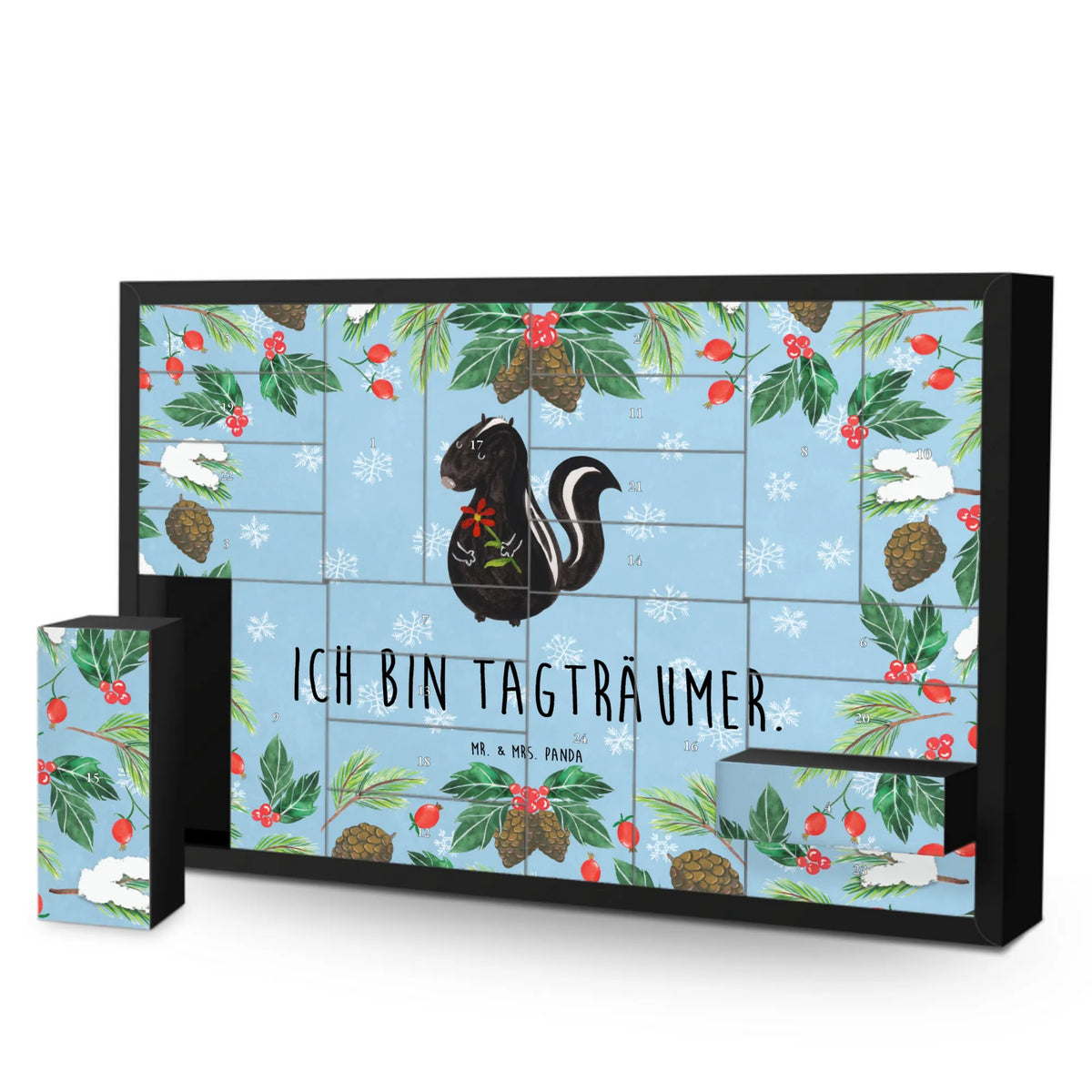 Befüllbarer Adventskalender Stinktier Blume