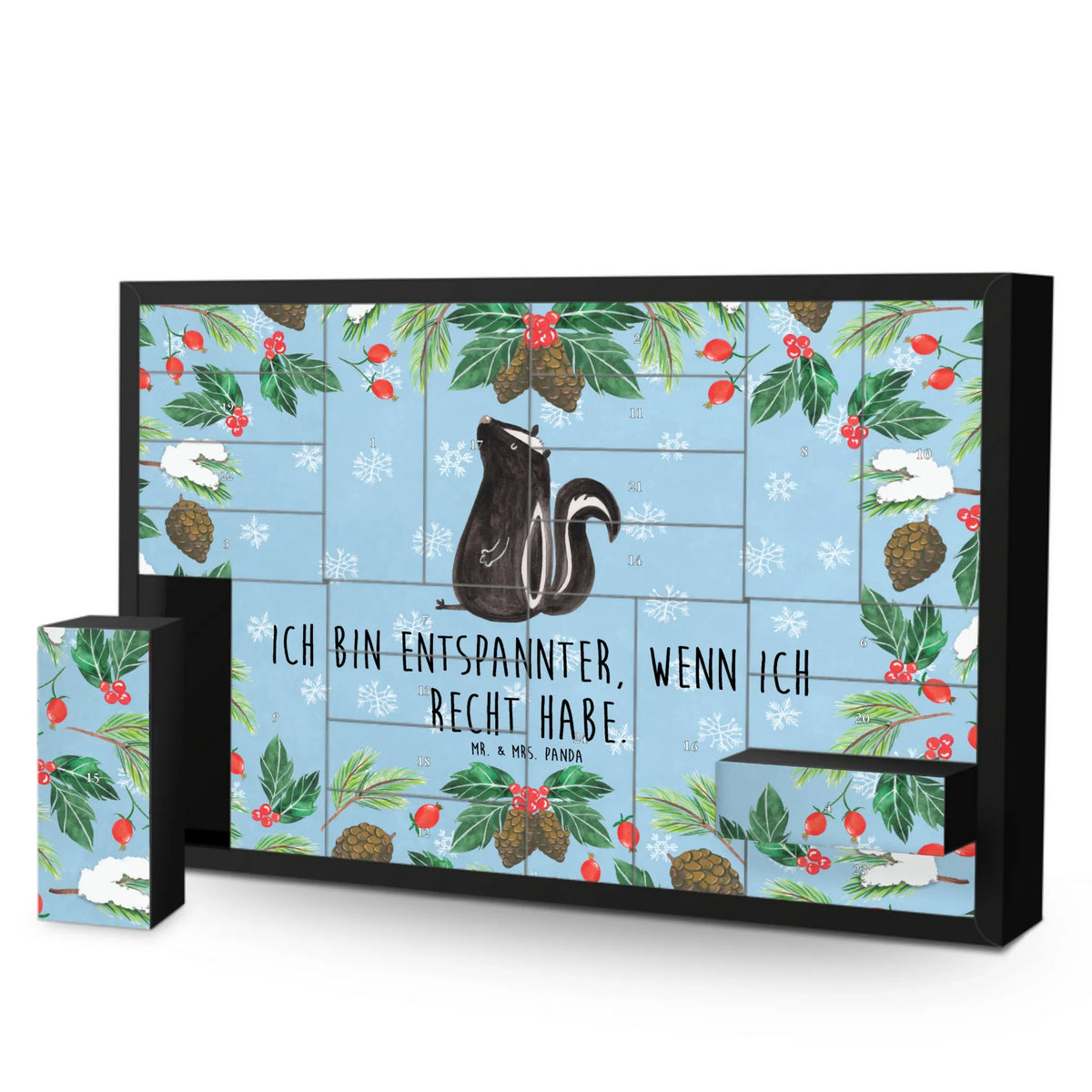 Befüllbarer Adventskalender Stinktier Sitzen