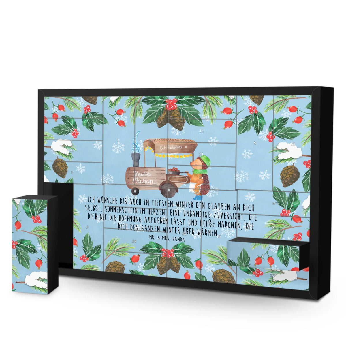 Fillable advent calendar hedgehog Chestnuts