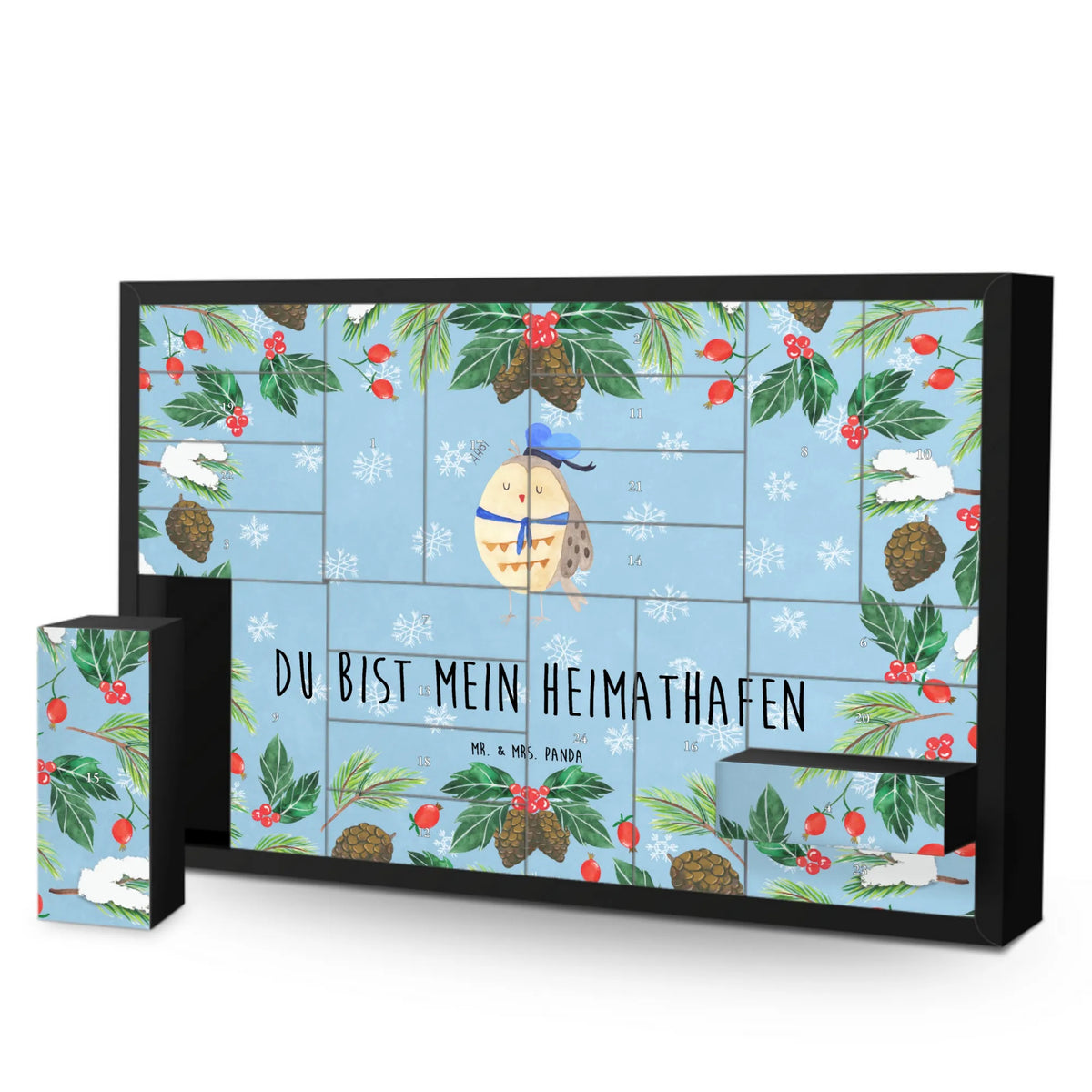 Fillable advent calendar Owl sailor