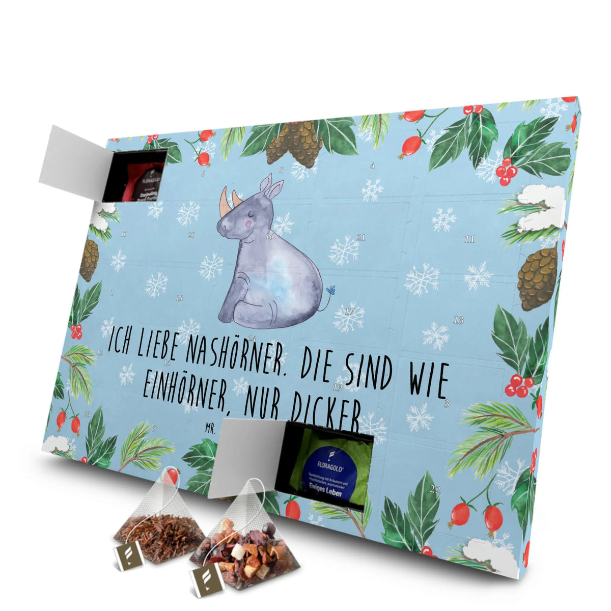 Tee Adventskalender Einhorn Nashorn