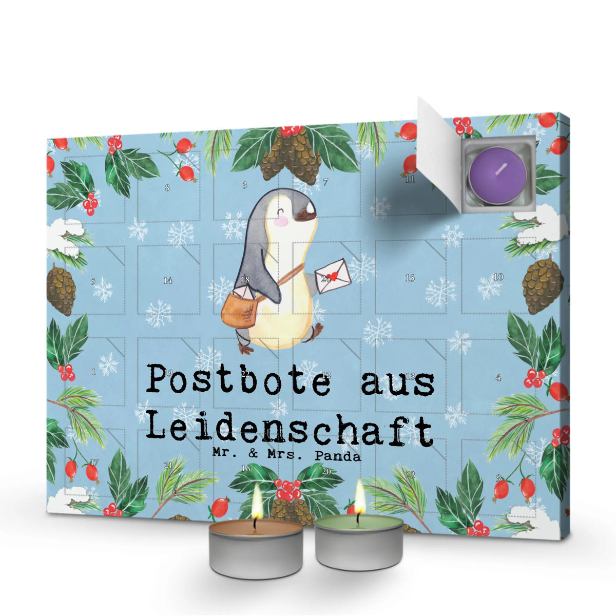 Scented candle advent calendar Postman passion gift, sayings, gift idea, best, farewell gift, passing exam, anniversary, retirement, promotion, job start, profession