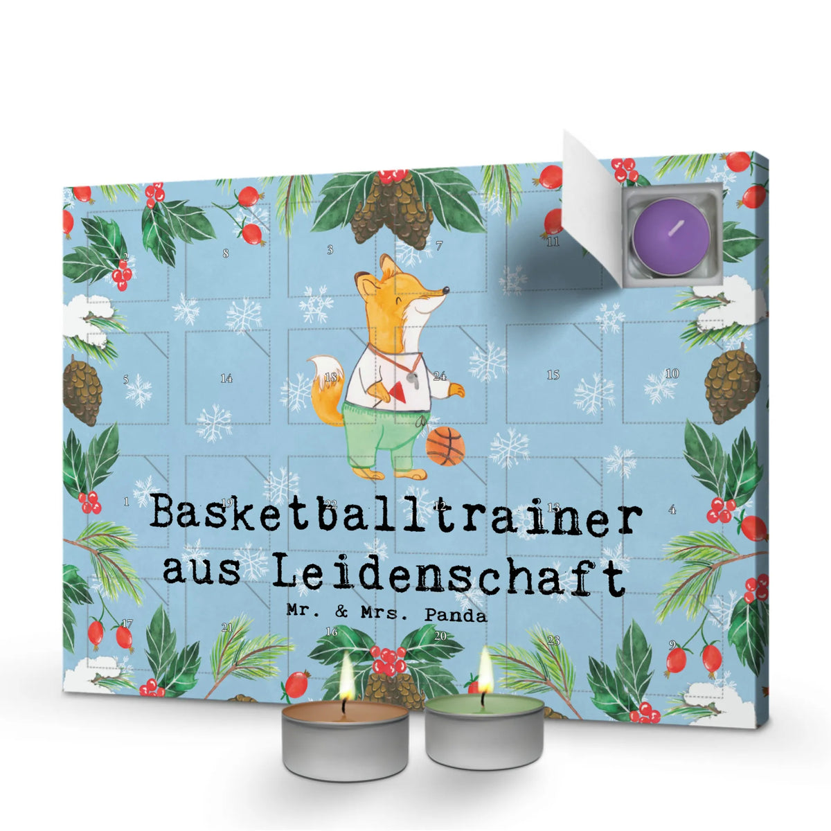 Scented candle advent calendar Basketball coach Passion gift, gift idea, best, farewell gift, passing exam, anniversary, retirement, promotion, job start, sayings, funny, profession
