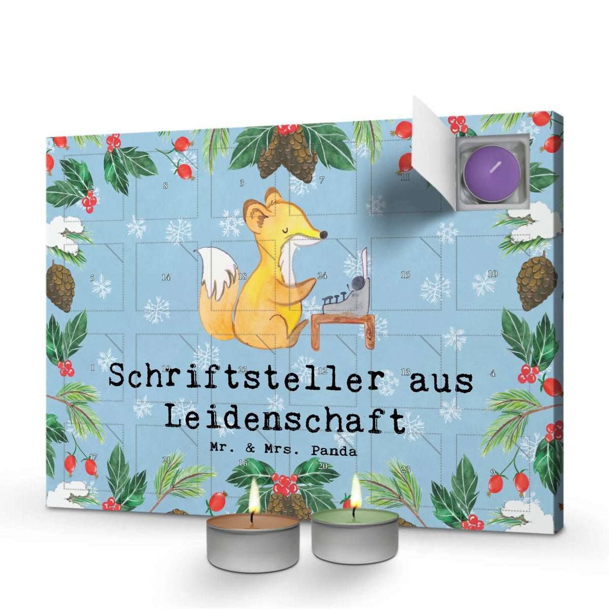 Scented candle advent calendar writer Passion gift, sayings, gift idea, best, farewell gift, passing exam, anniversary, retirement, promotion, job start, profession