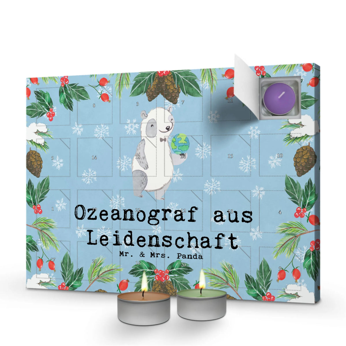 Scented candle advent calendar Oceanographer Passion gift, sayings, gift idea, best, farewell gift, passing exam, anniversary, retirement, promotion, job start, profession