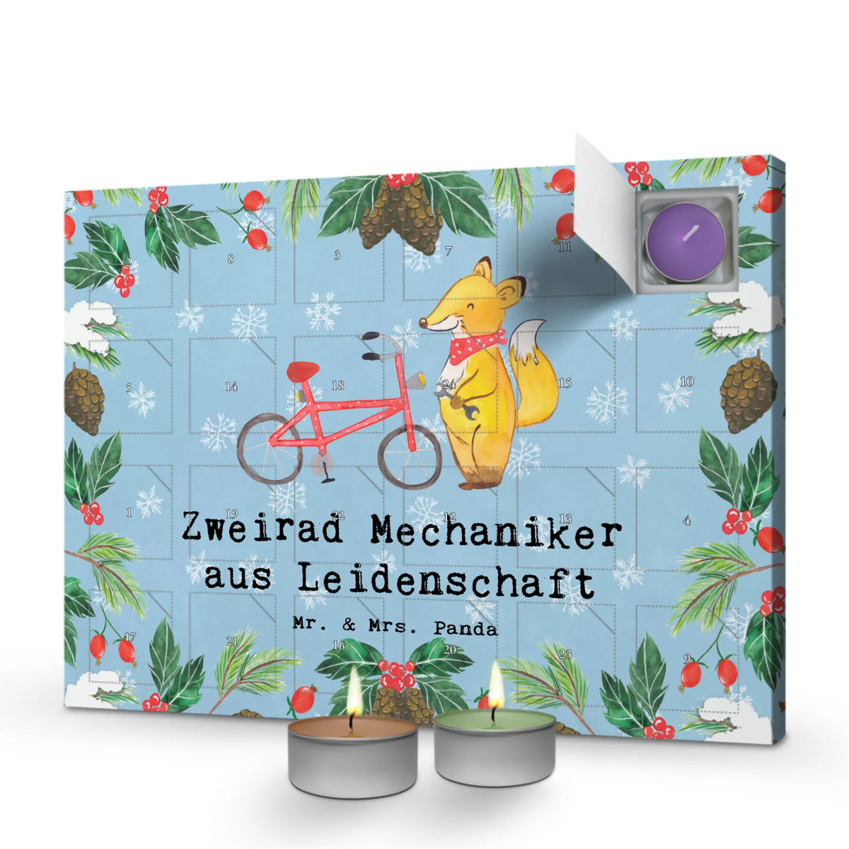 Scented candle advent calendar Bicycle Mechanic Passion gift, sayings, gift idea, best, farewell gift, passing exam, anniversary, retirement, promotion, job start, profession