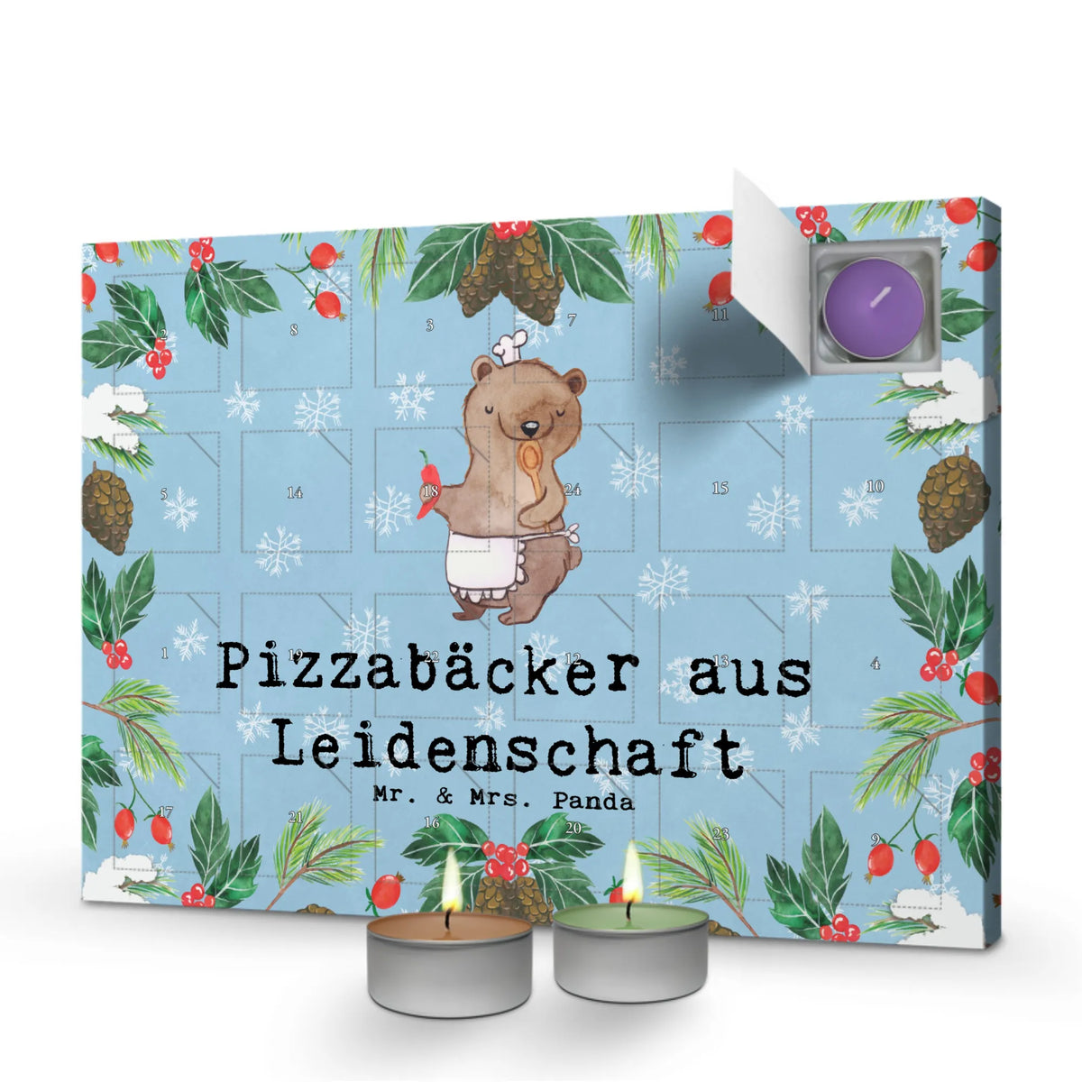 Scented candle advent calendar Pizza Baker Passion gift, sayings, gift idea, best, farewell gift, passing exam, anniversary, retirement, promotion, job start, profession