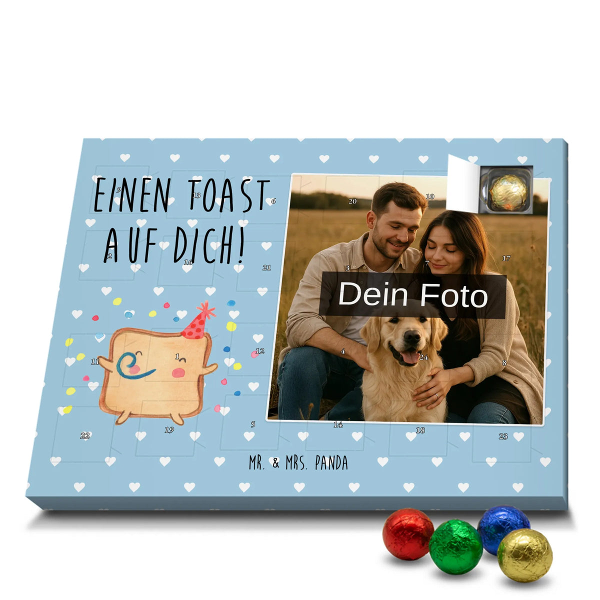 Personalisierter Schoko Foto Adventskalender Toast Party Foto Adventskalender, Personalisierter Schoko Foto Adventskalender, Fotokalender Advent, Schoko Foto Adventskalender, Foto Schokoladen Adventskalender, Verlobung, Freund, Partner, Liebesgeschenk, Liebe, Ehemann, Freundin, Ehefrau, Heiratsantrag, Heiraten, Jahrestag, Hocheitstag, Geschenk für Frauen, Hochzeitstag, Geschenk für Partner, Valentinstag, für Ehemann, für Männer, Mitbringsel, Geschenk für Freundin, Liebesbeweis