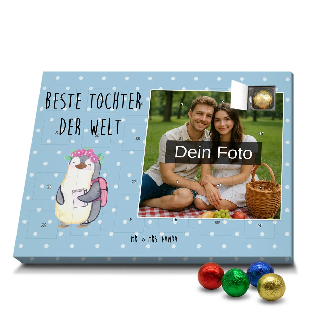 Personalisierter Schoko Foto Adventskalender Pinguin Beste Tochter der Welt|p:1848083|h:909e799e1396c4ad7212416f8ae26256