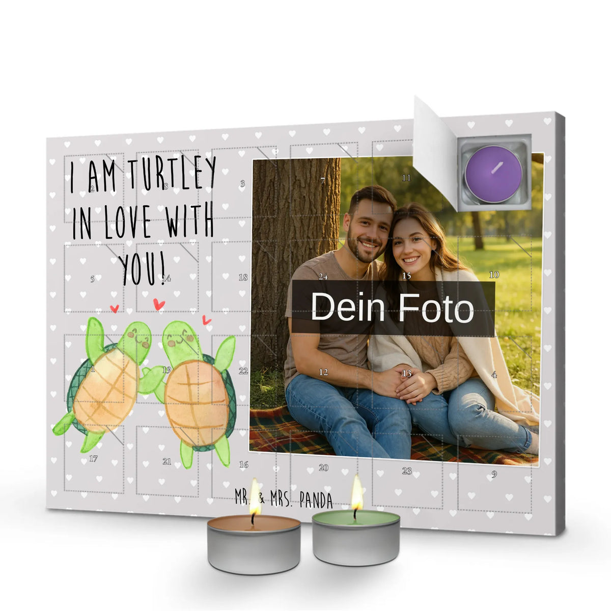 Personalisierter Duftkerzen Foto Adventskalender Schildkröten Paar Personalisierter Duftkerzen Foto Adventskalender, Freundin, Jahrestag, Verlobung, Liebesgeschenk, Ehefrau, Heiratsantrag, Heiraten, Hocheitstag, Freund, Ehemann, Partner, Liebe, Geschenk für Freundin, Valentinstag, für Ehemann, Mitbringsel, für Männer, Liebesbeweis, Geschenk für Frauen, Hochzeitstag, Geschenk für Partner
