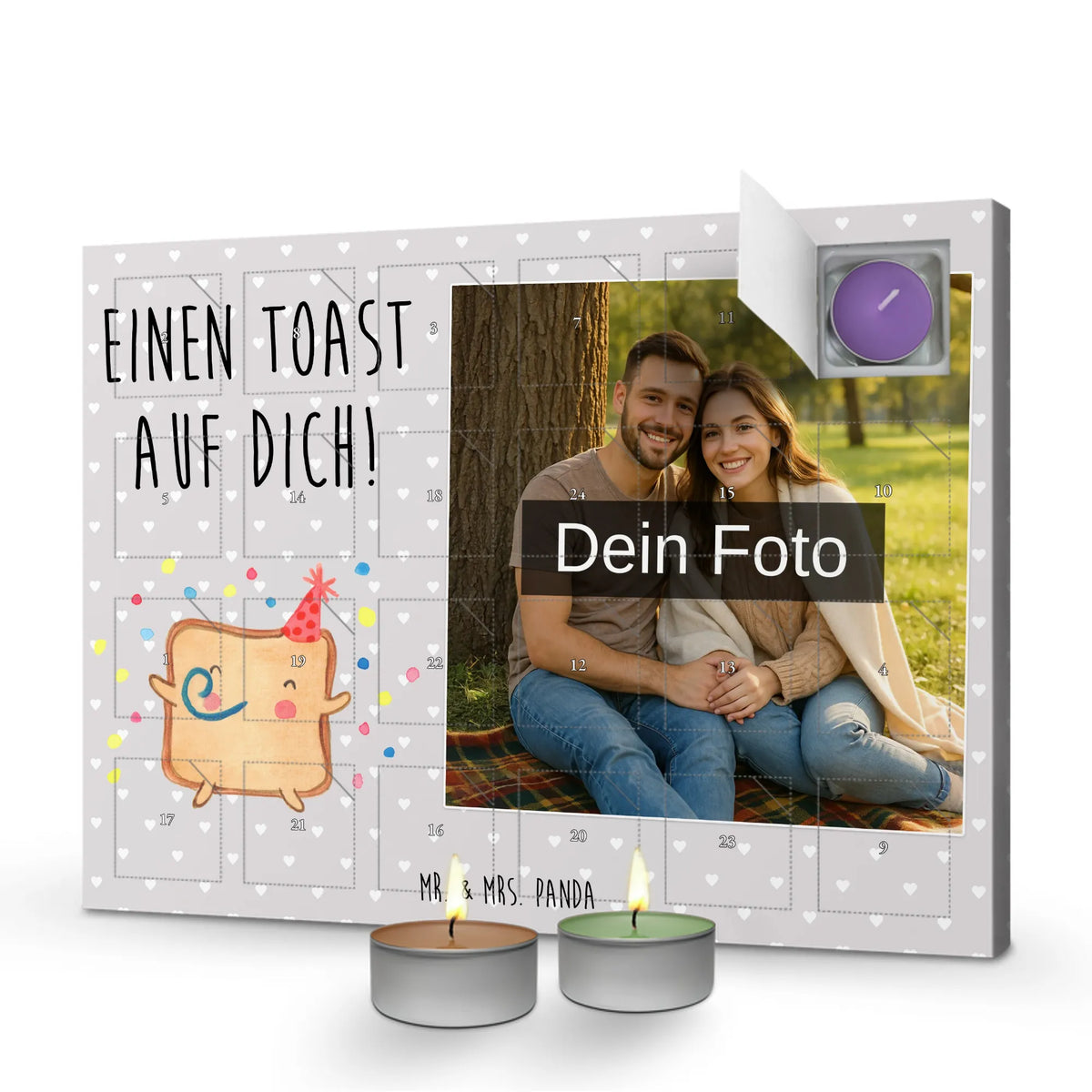 Personalisierter Duftkerzen Foto Adventskalender Toast Party Personalisierter Duftkerzen Foto Adventskalender, Freundin, Jahrestag, Verlobung, Liebesgeschenk, Ehefrau, Heiratsantrag, Heiraten, Hocheitstag, Freund, Ehemann, Partner, Liebe, Hochzeitstag, Geschenk für Partner, Mitbringsel, Liebesbeweis, Geschenk für Frauen, für Männer, Valentinstag, Geschenk für Freundin, für Ehemann