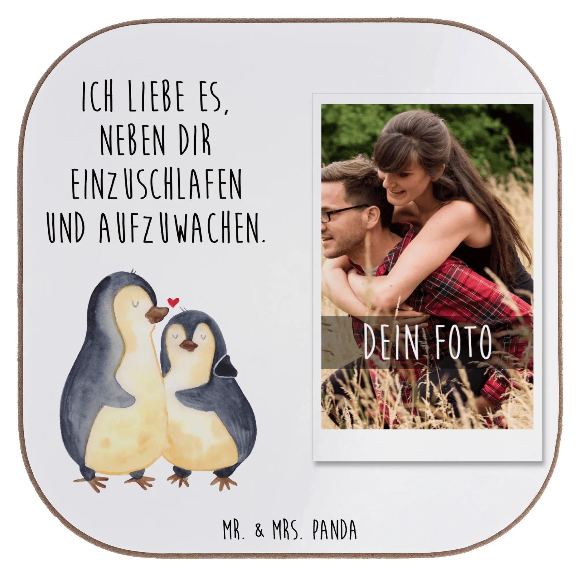Personalized Photo Coaster penguins Fall asleep Loving, Two, Together, Marriage, Proposal of marriage, Love gift, gift for her, gift for him, anniversary gift, Valentine's Day Gift for Women Love Gift Anniversary Wedding Anniversary Party Favor Gift for Girlfriend Gift for Partner Boyfriend Gift Token of Love for Men for Husband