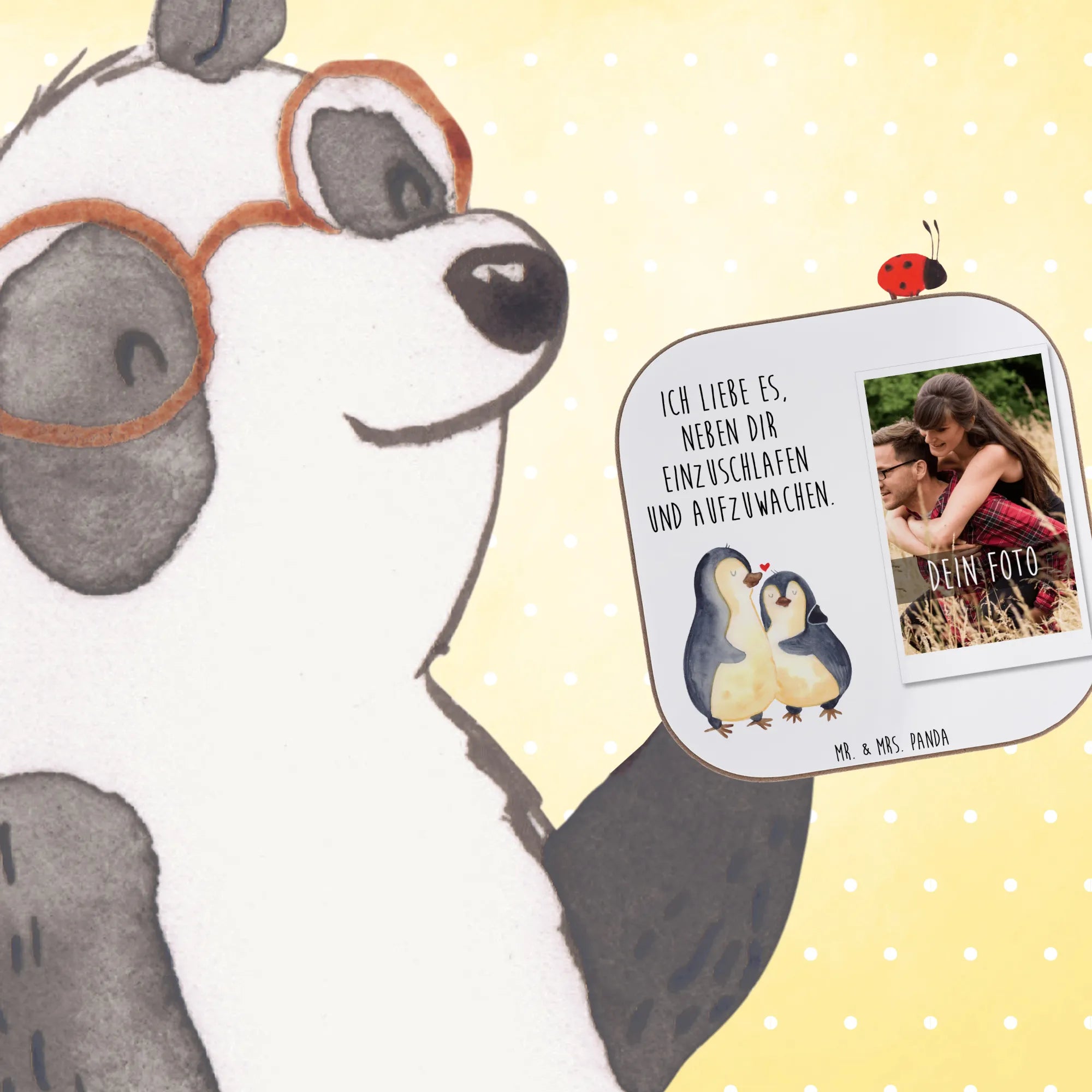 Personalized Photo Coaster penguins Fall asleep Loving, Two, Together, Marriage, Proposal of marriage, Love gift, gift for her, gift for him, anniversary gift, Valentine's Day Gift for Women Love Gift Anniversary Wedding Anniversary Party Favor Gift for Girlfriend Gift for Partner Boyfriend Gift Token of Love for Men for Husband
