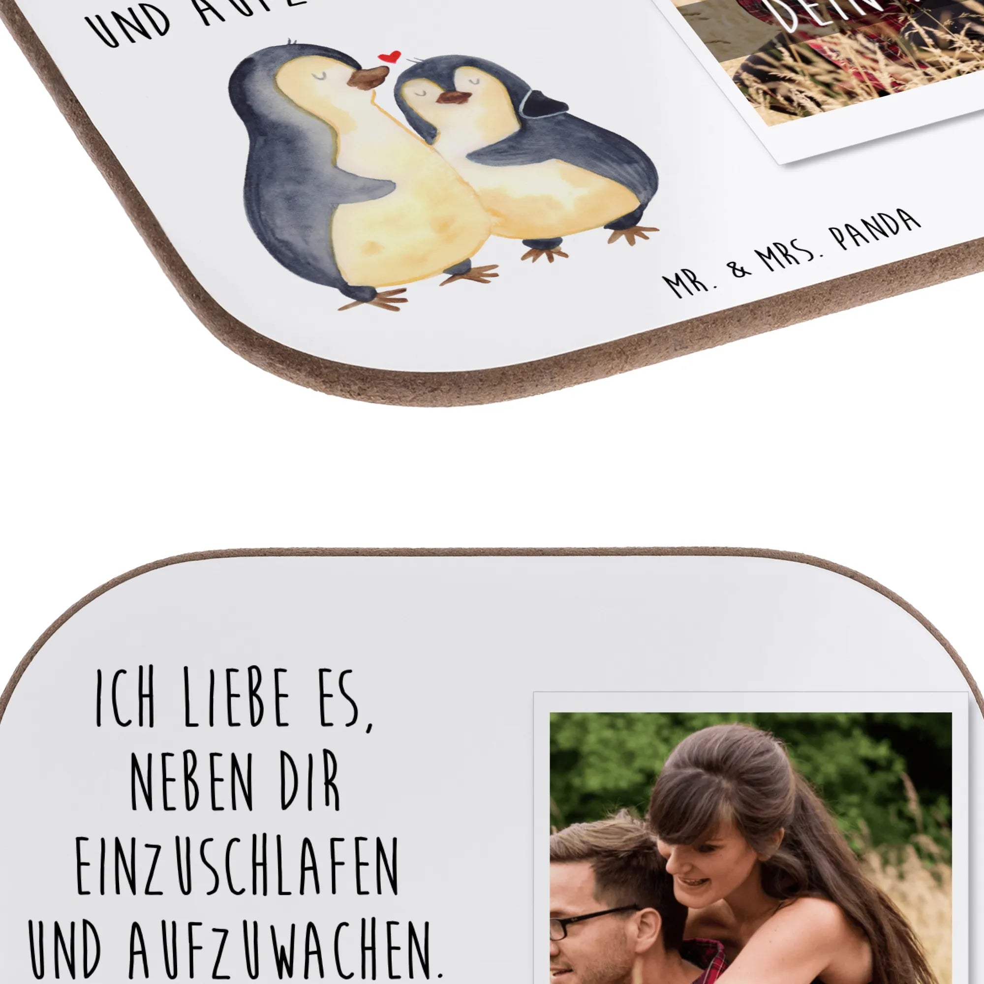 Personalized Photo Coaster penguins Fall asleep Loving, Two, Together, Marriage, Proposal of marriage, Love gift, gift for her, gift for him, anniversary gift, Valentine's Day Gift for Women Love Gift Anniversary Wedding Anniversary Party Favor Gift for Girlfriend Gift for Partner Boyfriend Gift Token of Love for Men for Husband