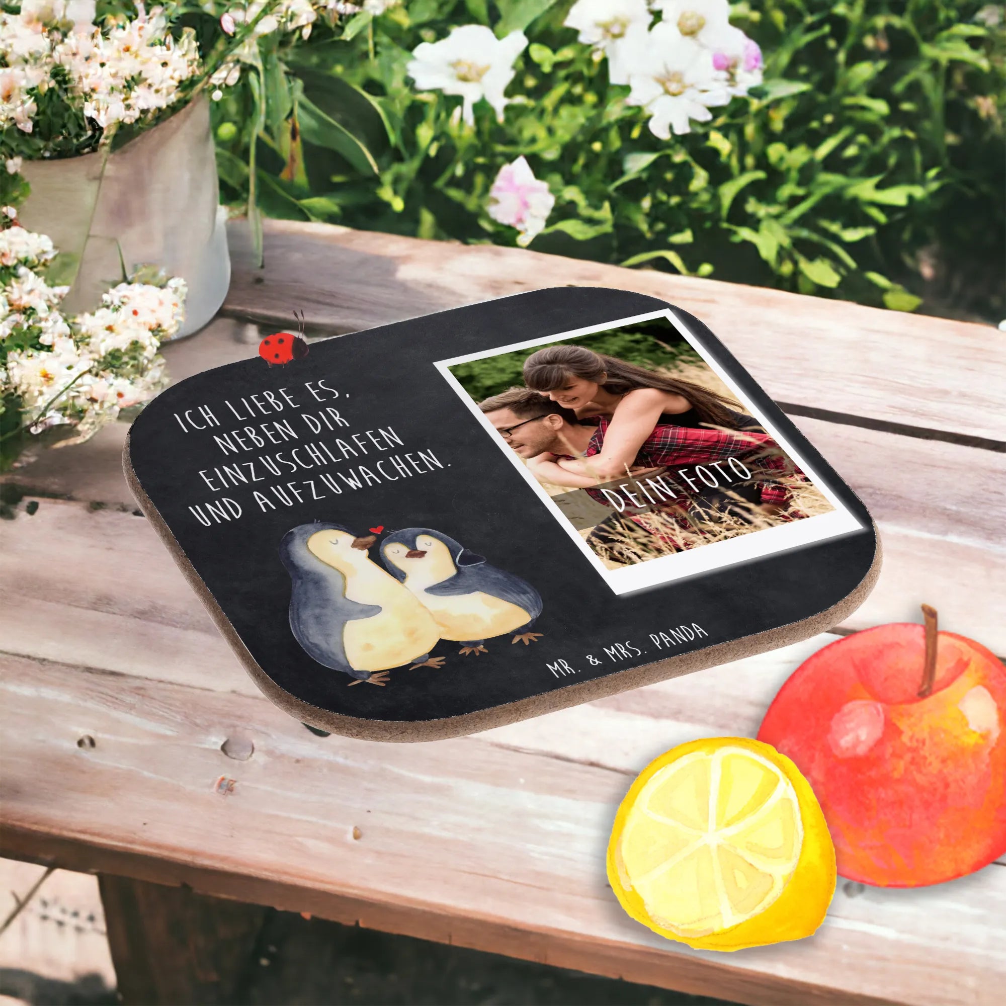 Personalized Photo Coaster penguins Fall asleep Loving, Two, Together, Marriage, Proposal of marriage, Love gift, gift for her, gift for him, anniversary gift, Valentine's Day Gift for Women Love Gift Anniversary Wedding Anniversary Party Favor Gift for Girlfriend Gift for Partner Boyfriend Gift Token of Love for Men for Husband