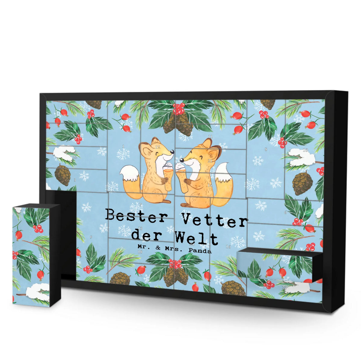 Befüllbarer Adventskalender Fuchs Bester Vetter der Welt Weihnachtskalender, Adventskalender, Geschenkekalender, Diy Adventskalender, Schachtel Adventskalender, Adventskalender Box, Leerer Adventskalender, selbstbefüllbarer adventskalender, diy weihnachtskalender, Kalender Zum Befüllen, Adventskalender Schachtel, Bastel Adventskalender, Schenken, Freude machen, Geschenktipp, für, Danke, Dankeschön, Geburtstag, Geschenk, Geburtstagsgeschenk, Mitbringsel, Bedanken, Geschenkidee, Vetter, Familie, Kousin, Sohn von Tante, Sohn von Onkel, Cousine, Cousin, Verwandtschaft