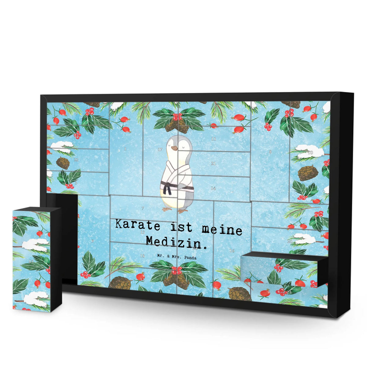 Befüllbarer Adventskalender Pinguin Karate Adventskalender Schachtel, Weihnachtskalender, Schachtel Adventskalender, Bastel Adventskalender, Geschenkekalender, diy weihnachtskalender, Adventskalender, Diy Adventskalender, Kalender Zum Befüllen, selbstbefüllbarer adventskalender, Leerer Adventskalender, Adventskalender Box, Sportart, Hobby, Danke, Dankeschön, Sport, Auszeichnung, Schenken, Gewinn, Sportler, Geschenk, Kampfkunst, Karate Verein, Karate, Kampfsportart, Selbstverteidigung