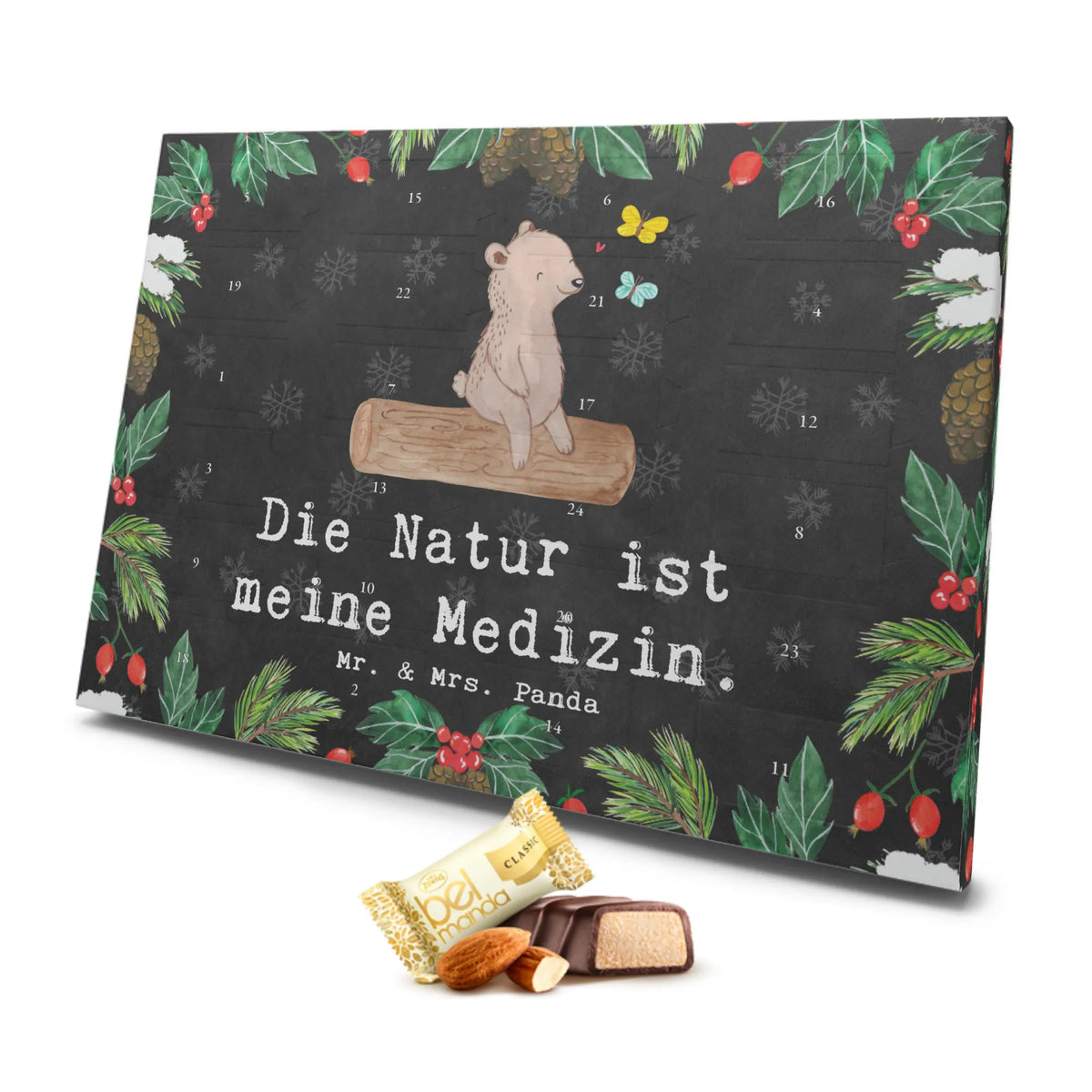 Marzipan Adventskalender Bär Naturliebhaber Marzipan Adventskalender, Geschenk, Sport, Sportart, Hobby, Schenken, Danke, Dankeschön, Auszeichnung, Gewinn, Sportler, Wandern, Naturliebhaber, Nature Lover, Outdoor