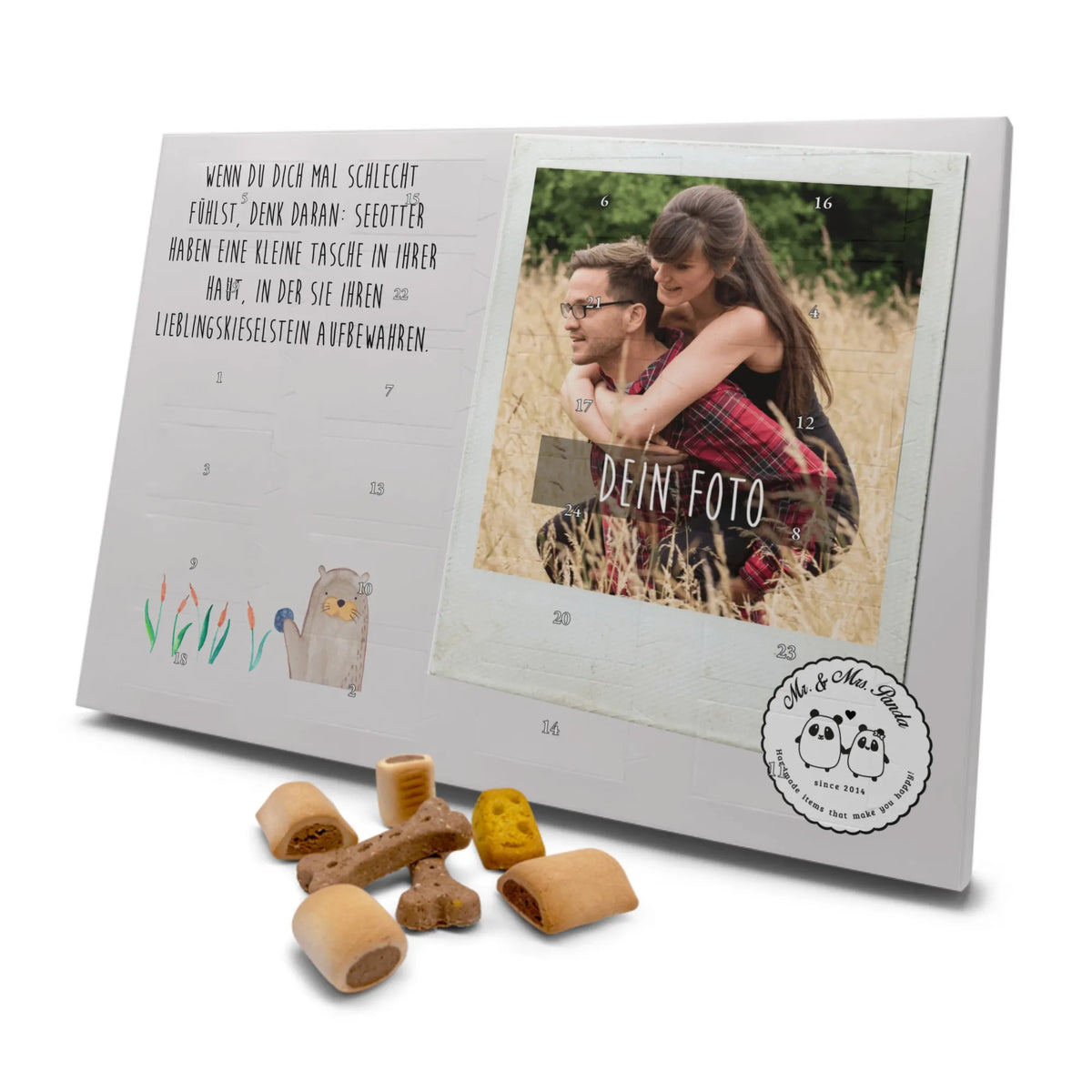 Personalisierter Hunde Foto Adventskalender Otter Stein Fotokalender Hund, Adventskalender Hund mit Foto, Foto-Weihnachtskalender Hund, Personalisierter Foto-Adventskalender, Adventskalender mit Hundefoto, Hundeadventskalender mit Foto, Otter, Fischotter, Seeotter, Otter Seeotter See Otter