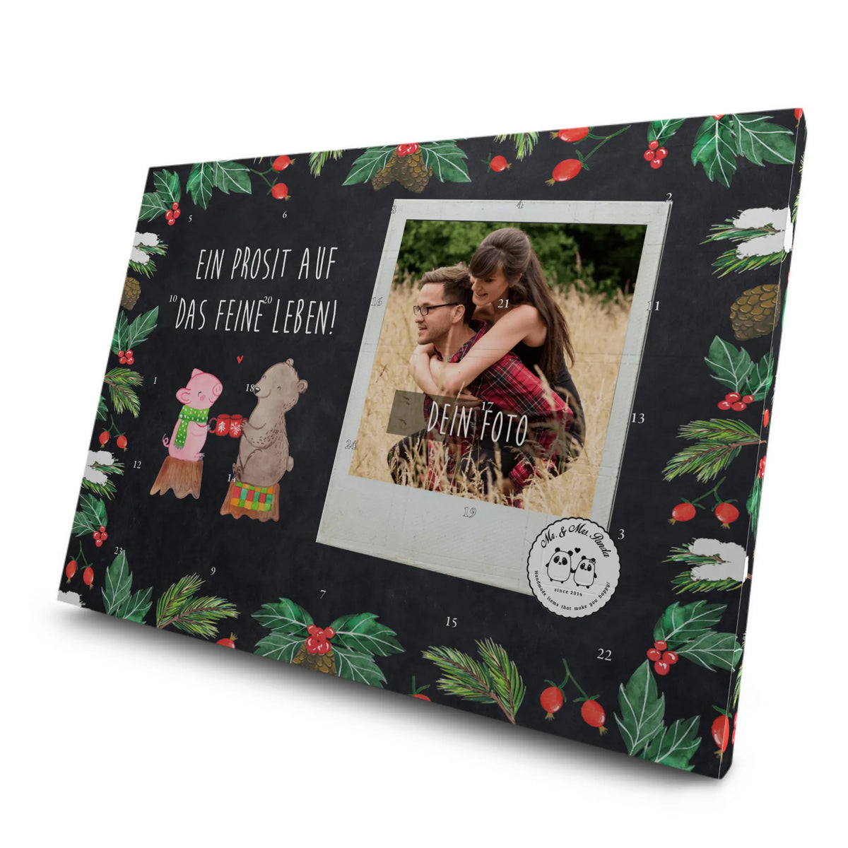 Personalisierter Tee Foto Adventskalender Glühschwein Sause Personalisierter Tee Foto Adventskalender, Weihnachten, Winter, Weihnachtsdeko, Nikolaus, Advent, Heiligabend, Wintermotiv, Schwein, Weihnachtszeit, Bär, Alles Gute, Prost