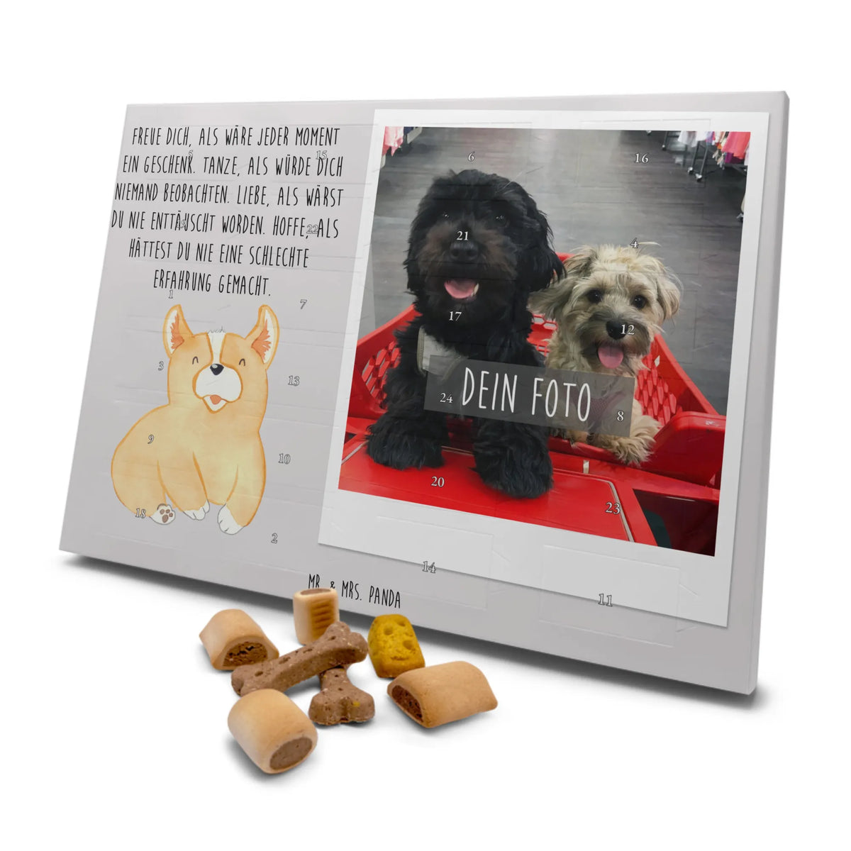 Personalisierter Hunde Foto Adventskalender Corgie Adventskalender mit Hundefoto, Hundeadventskalender mit Foto, Adventskalender Hund mit Foto, Personalisierter Foto-Adventskalender, Foto-Weihnachtskalender Hund, Fotokalender Hund, Sprüche, Hund, Hunderasse, Hundebesitzer, Hundemotiv, Haustier, Tierliebhaber, Britisch, Motivation, Spruch, Welsh Corgie Pembroke, Hundespruch, Lebensfreude, Corgie