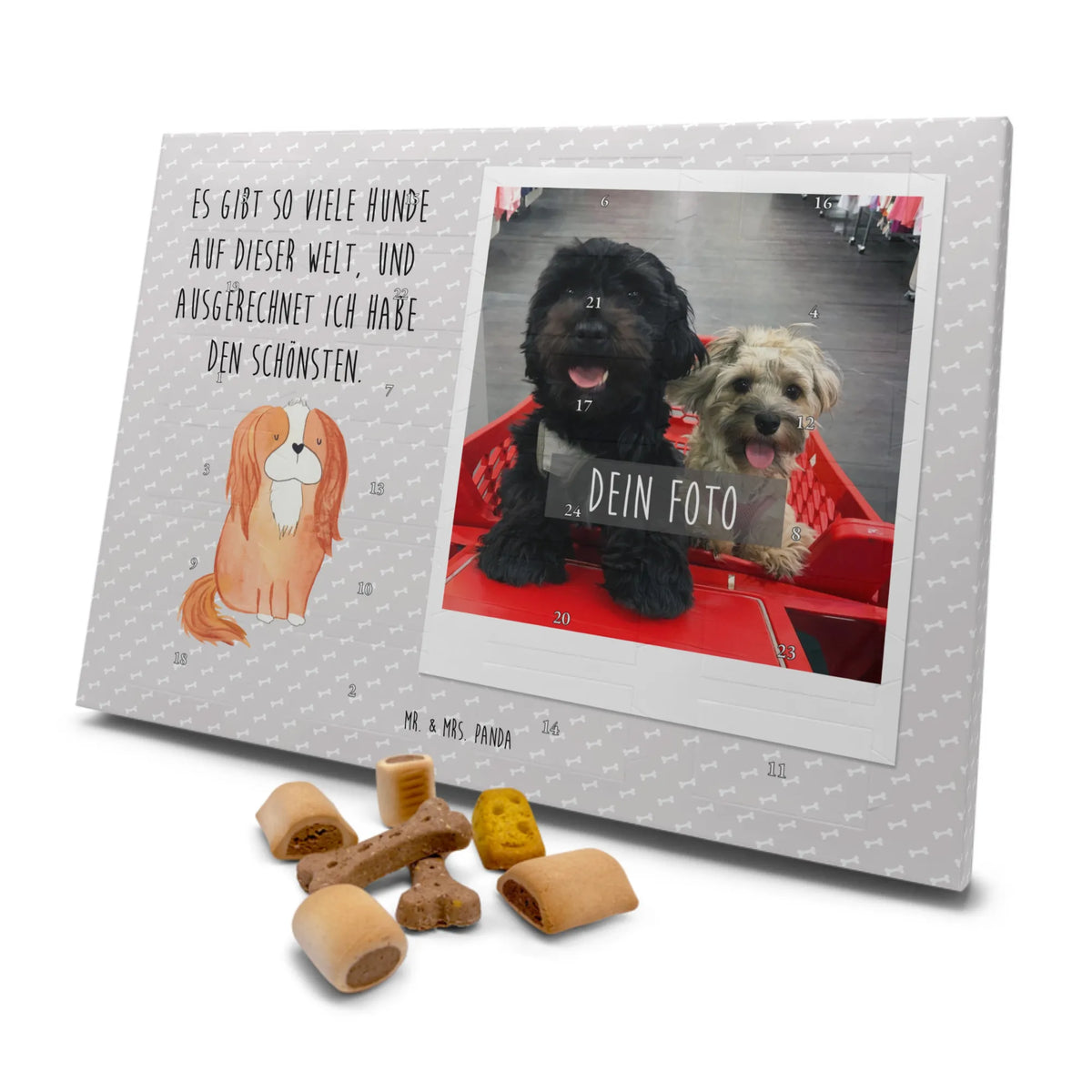Personalisierter Hunde Foto Adventskalender Hund Cavalier King Charles Spaniel Personalisierter Foto-Adventskalender, Hundeadventskalender mit Foto, Foto-Weihnachtskalender Hund, Fotokalender Hund, Adventskalender Hund mit Foto, Adventskalender mit Hundefoto, Sprüche, Hund, Hunderasse, Hundebesitzer, Hundemotiv, Haustier, Tierliebhaber, Cavalier King Charles Spaniel, Spaniel, Cockerspaniel, Spruch, Schönster Hund