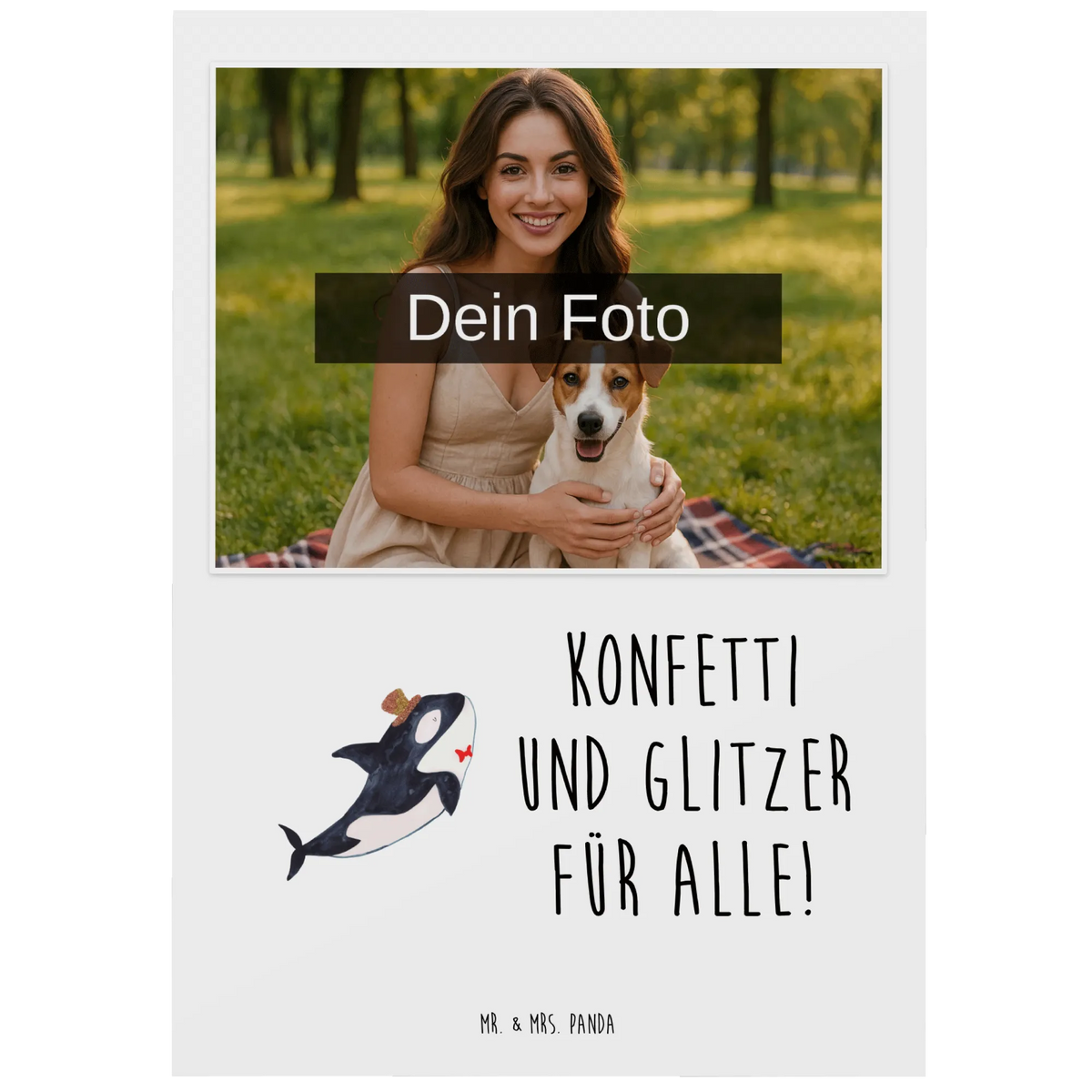 Personalized Photo Postcard orca cylinder Foto Grußkarte, personalisierte fotokarte, Postkarte Foto, Fotogrußkarte, Fotokarte, grußkarte mit foto, Personalisierte Foto Postkarte, Fotopostkarte, Foto Postkarte, Postkarte mit Foto, Meer, Urlaub, Meerestiere, Glückwunsch, Geburtstag, Glitzer, Glitter, Narwal, Fest, Fete, Feier, Konfetti, Orca