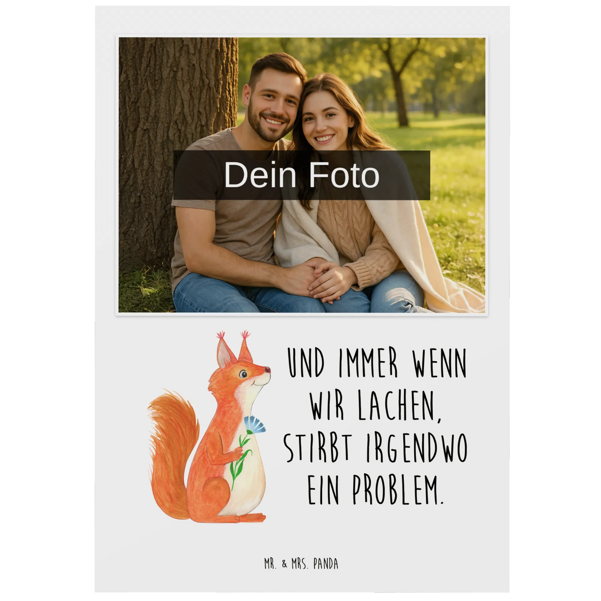 Personalized Photo Postcard Squirrel flower card, gift ideas, gifts, small animals, cute, cute animal motives, hand drawn, funny sayings, good mood, special gifts, animal lover, fun, motivation sayings, positive saying, Squirrel, motivation pictures, laughter, saying decoration, happy saying