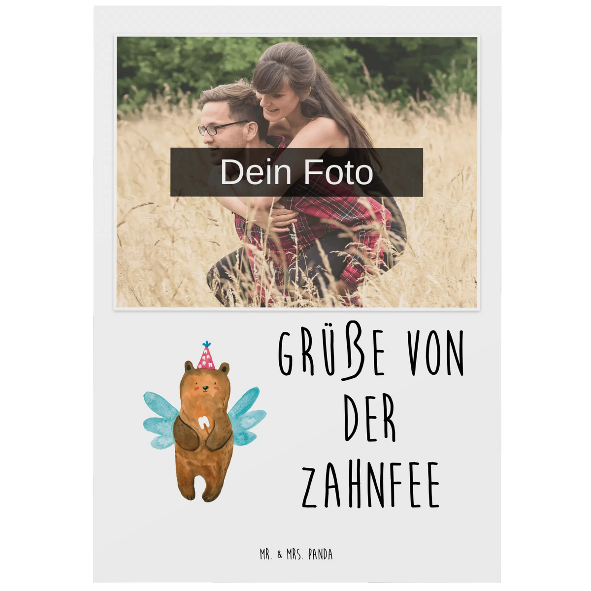 Personalized Photo Postcard bear tooth fairy Personalisierte Foto Postkarte, Foto Postkarte, Postkarte Foto, personalisierte fotokarte, grußkarte mit foto, Fotopostkarte, Postkarte mit Foto, Fotokarte, Fotogrußkarte, Foto Grußkarte, Teddy, Bär, Teddybär, Fee, Zahnfee, Milchzahn, Erster Zahn