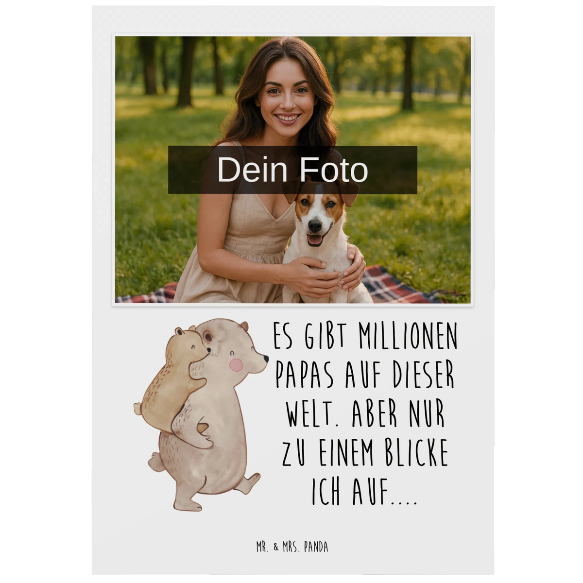 Personalized Photo Postcard Papa Bear Foto Grußkarte, Postkarte Foto, Personalisierte Foto Postkarte, grußkarte mit foto, personalisierte fotokarte, Foto Postkarte, Fotogrußkarte, Postkarte mit Foto, Fotokarte, Fotopostkarte, Muttertag, Vatertag, Mama, Papa, Oma, Opa, Familie, Schwester, Bruder, Geburtstag, Onkel, Geschenk, Papi, Vater, Vati