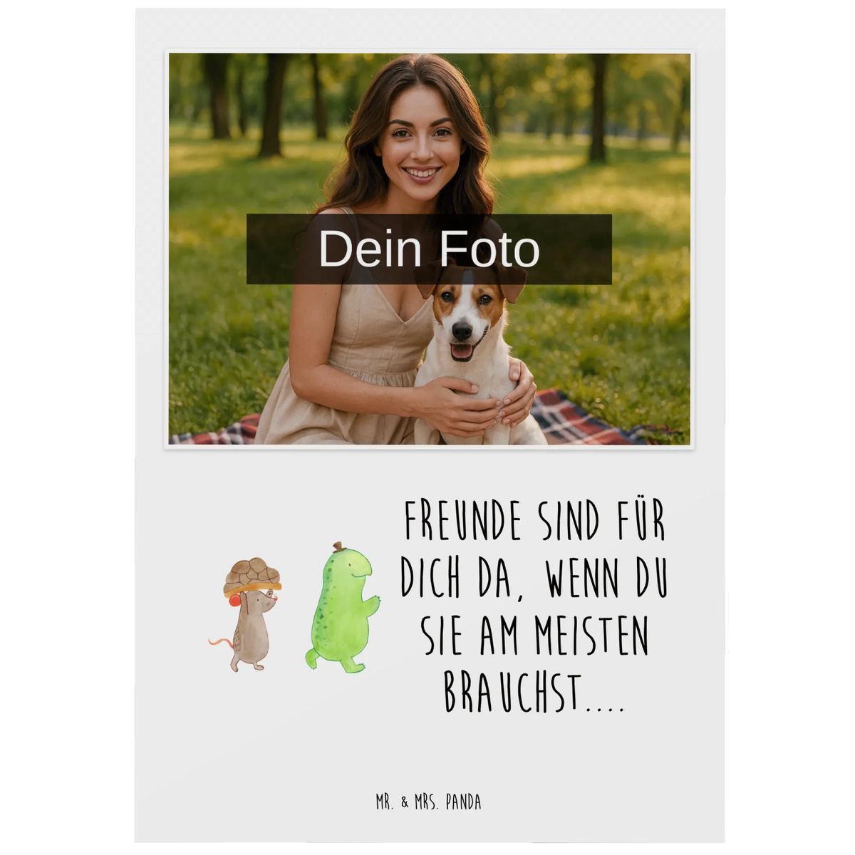 Personalized Photo Postcard tortoise Mouse gift, gift ideas, cute, illustrated, tortoise, reptile, ancient creature, sweet, birthday gift, turtle gift items, funny turtle gifts, pet turtles, best friend, sister or daughter, turtle lover, mouse, girlfriends, friends