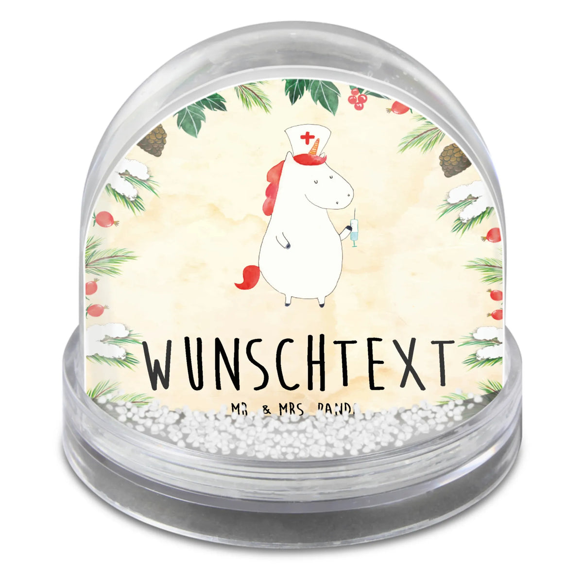 Personalized Snow Globe unicorn Nurse doctor gift, nurse gift, nurse thank you, hospital