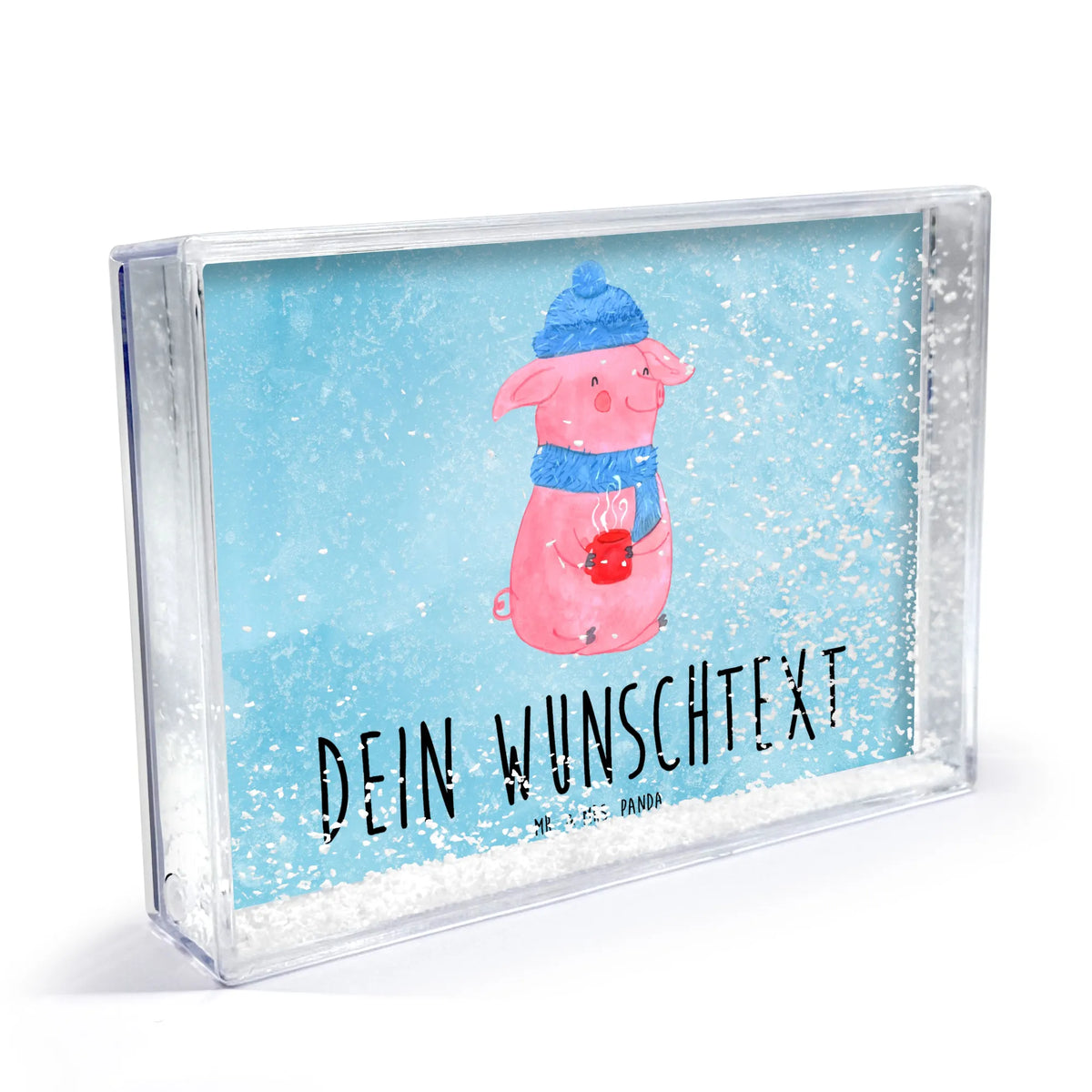 Personalisierter Schüttelrahmen Schwein Glühwein Weihnachten, Winter, Weihnachtsdeko, Nikolaus, Advent, Heiligabend, Wintermotiv, Punsch, Glühwein, Weihnachtsmarkt, Glühschwein