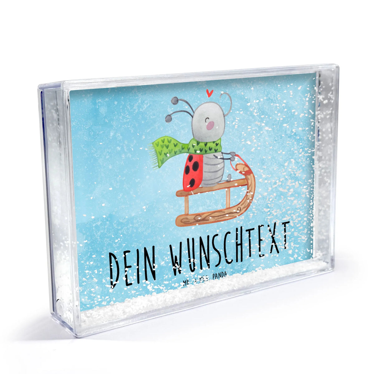 Personalisierter Schüttelrahmen Smörle Rodeln Weihnachten, Winter, Weihnachtsdeko, Nikolaus, Advent, Heiligabend, Wintermotiv, Marzipan, Smörle, Schlittenfahren