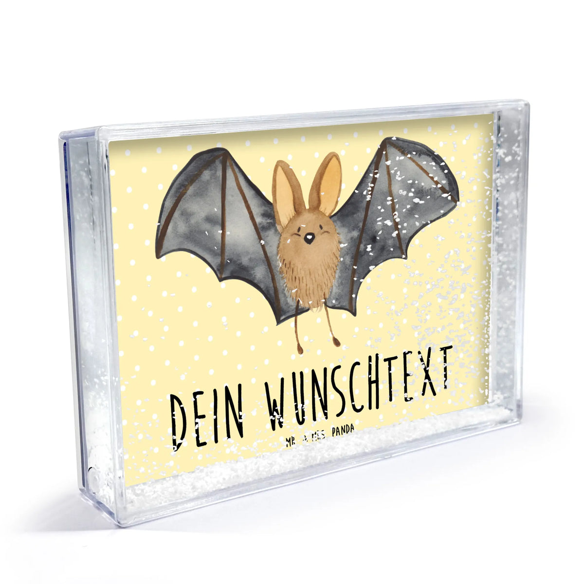 Personalized Shaker Frame bat wing small animals, cute, funny, cute animal motives, hand drawn, small world, funny sayings, good mood, happy, gifts, gift ideas, special gifts, animal lover, card