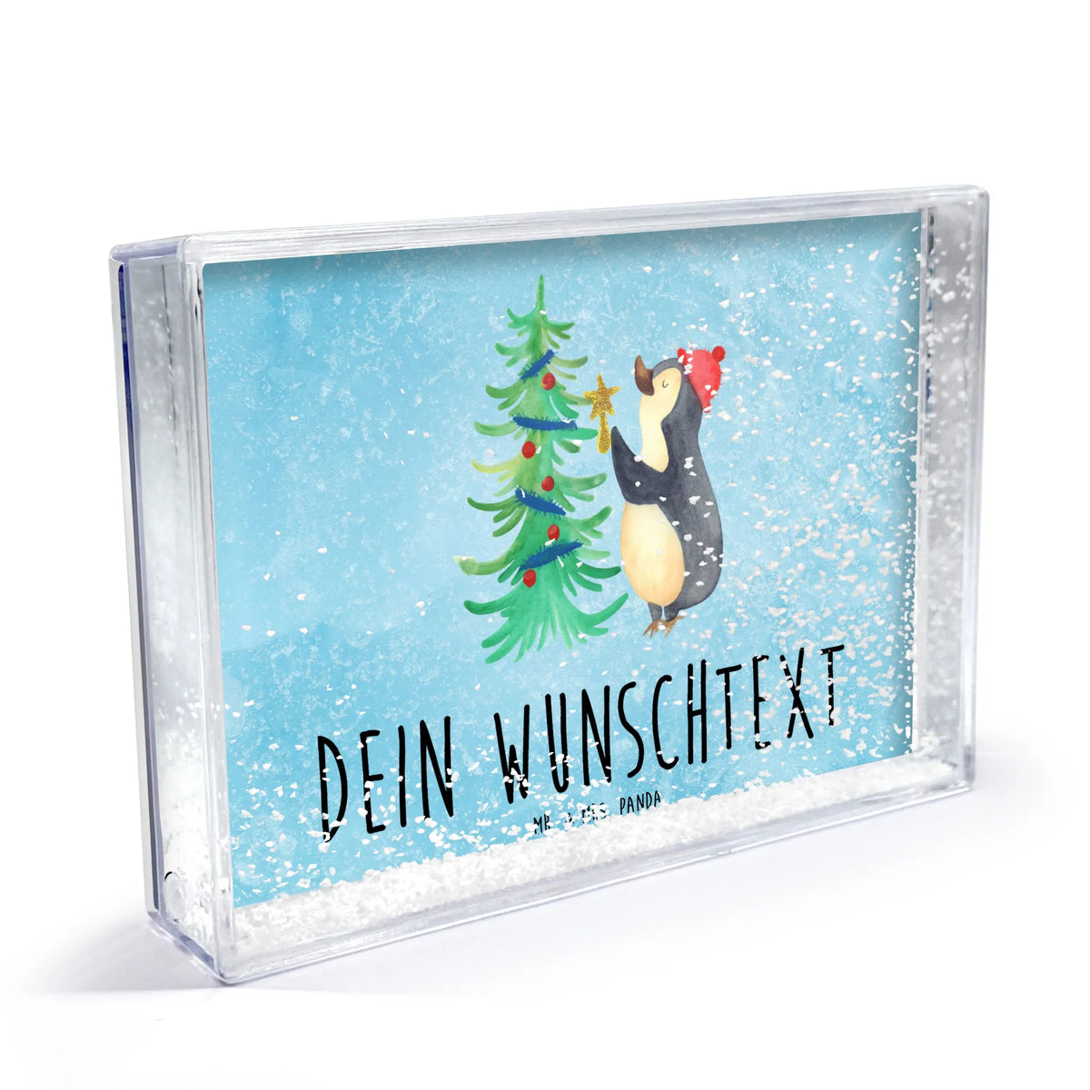 Personalisierter Schüttelrahmen Pinguin Weihnachtsbaum Weihnachten, Winter, Weihnachtsdeko, Nikolaus, Advent, Heiligabend, Wintermotiv, Pinguin