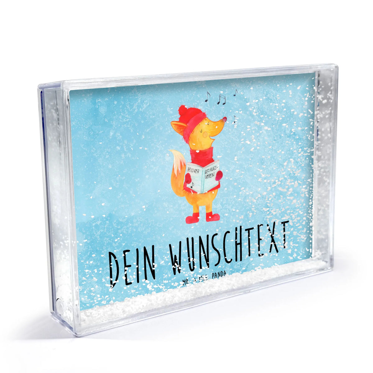 Personalisierter Schüttelrahmen Fuchs Sänger Weihnachten, Winter, Weihnachtsdeko, Nikolaus, Advent, Heiligabend, Wintermotiv, Singen, Weihnachtslieder, Füchse, Fuchs, Sänger, Geschenk Sänger