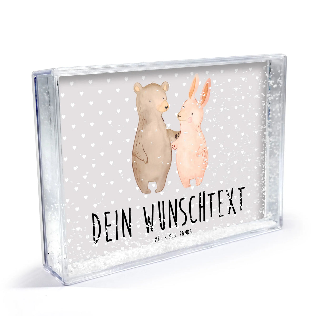 Personalized Shaker Frame bear and rabbit Embrace Loving, Two, Together, Marriage, Proposal of marriage, Love gift, gift for her, gift for him, anniversary gift, friends, rabbit, best friend