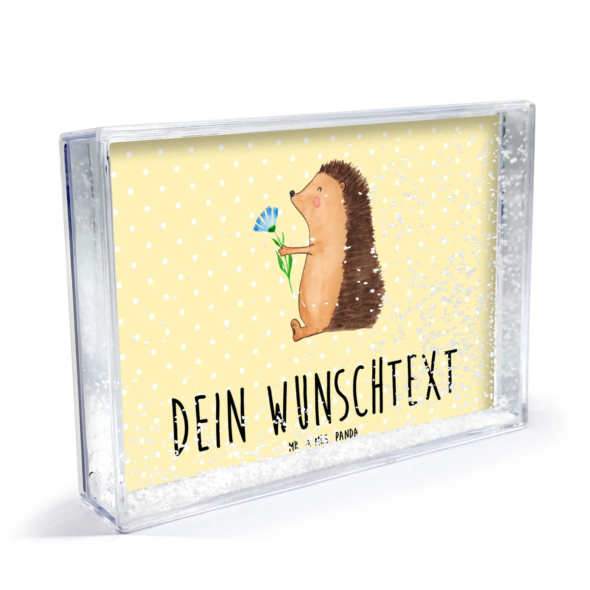 Personalized Shaker Frame Hedgehog Flower small animals, cute, funny, cute animal motives, hand drawn, small world, funny sayings, good mood, happy, gifts, gift ideas, special gifts, animal lover, card, visit, hedgehog, illness, recovery wishes, get well soon, hospital, sick