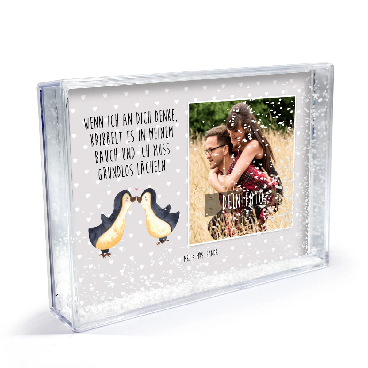 Shake Frame with Photo penguins kiss Loving, Two, Together, Marriage, Proposal of marriage, Love gift, gift for her, gift for him, anniversary gift, Valentine's Day Gift for Women Love Gift Anniversary Wedding Anniversary Party Favor Gift for Girlfriend Gift for Partner Boyfriend Gift Token of Love for Men for Husband