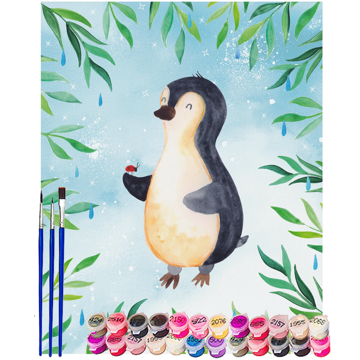 Malen nach Zahlen Pinguin Marienkäfer leinwand malset, diy set, DIY Malen nach Zahlen, kreativ set, Malen nach Zahlen Bild, malerei nach zahlen, leinwand malerei, malen nach zahlen set, Malen nach Zahlen Leinwand, Malen nach Zahlen, Acryl Malen nach Zahlen, malset, acrylmalerei set, acryl malset, malen mit zahlen, Zahlenbild, Pinguin, Freude, Liebe, Wunder, Lebensfreude, Glück, Marienkäfer, Pinguine
