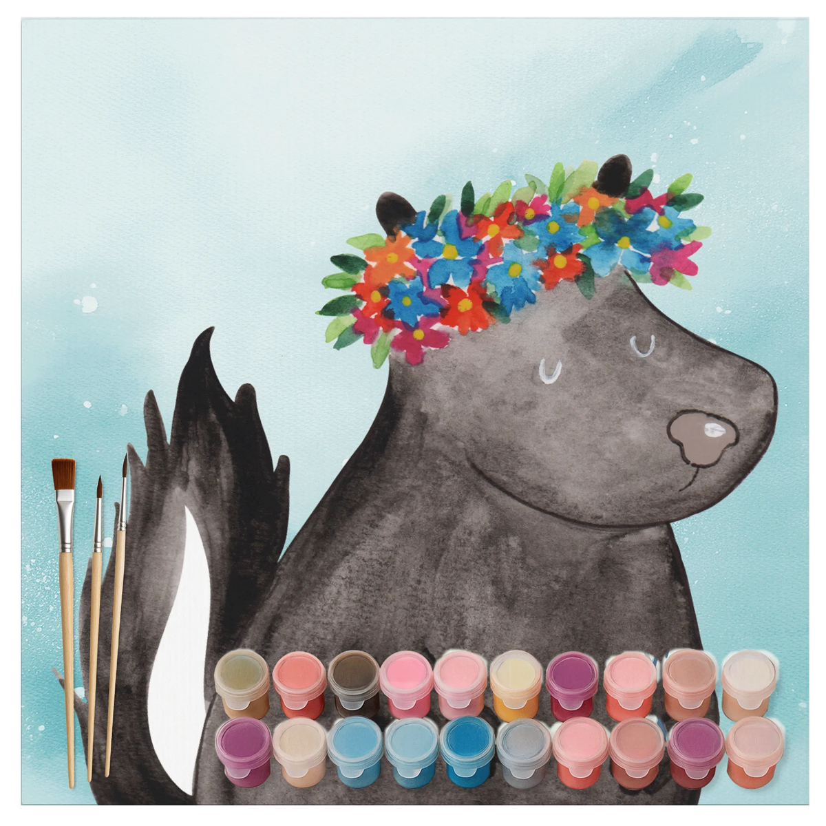 Malen nach Zahlen Stinktier Mädchen Motiv malerei nach zahlen, Malen nach Zahlen Bild, leinwand malerei, Zahlenbild, acryl malset, Malen nach Zahlen, acrylmalerei set, DIY Malen nach Zahlen, malset, malen nach zahlen set, diy set, Acryl Malen nach Zahlen, leinwand malset, Malen nach Zahlen Leinwand, malen mit zahlen, kreativ set, Skunk, Stinktier, Yoga, Stinki, Raubtier, Stinker, Wildtier, Namaste