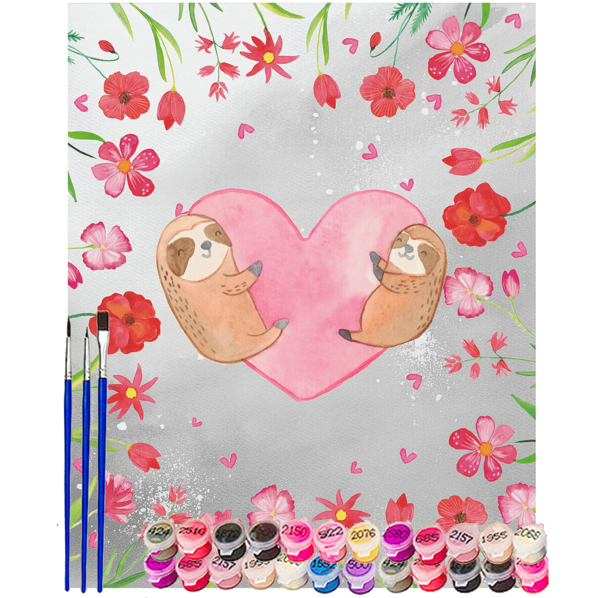 Malen nach Zahlen Faultiere Herz malset, leinwand malerei, malen mit zahlen, Malen nach Zahlen Leinwand, DIY Malen nach Zahlen, malen nach zahlen set, acryl malset, Acryl Malen nach Zahlen, diy set, Zahlenbild, acrylmalerei set, leinwand malset, malerei nach zahlen, kreativ set, Malen nach Zahlen Bild, Malen nach Zahlen, Freundin, Freund, Liebe, Liebesgeschenk, Jahrestag, Verlobung, Partner, Ehemann, Ehefrau, Heiraten, Heiratsantrag, Hocheitstag, Geschenk für Freundin, für Männer, für Ehemann, Hochzeitstag, Geschenk für Partner, Liebesbeweis, Valentinstag, Geschenk für Frauen, Mitbringsel